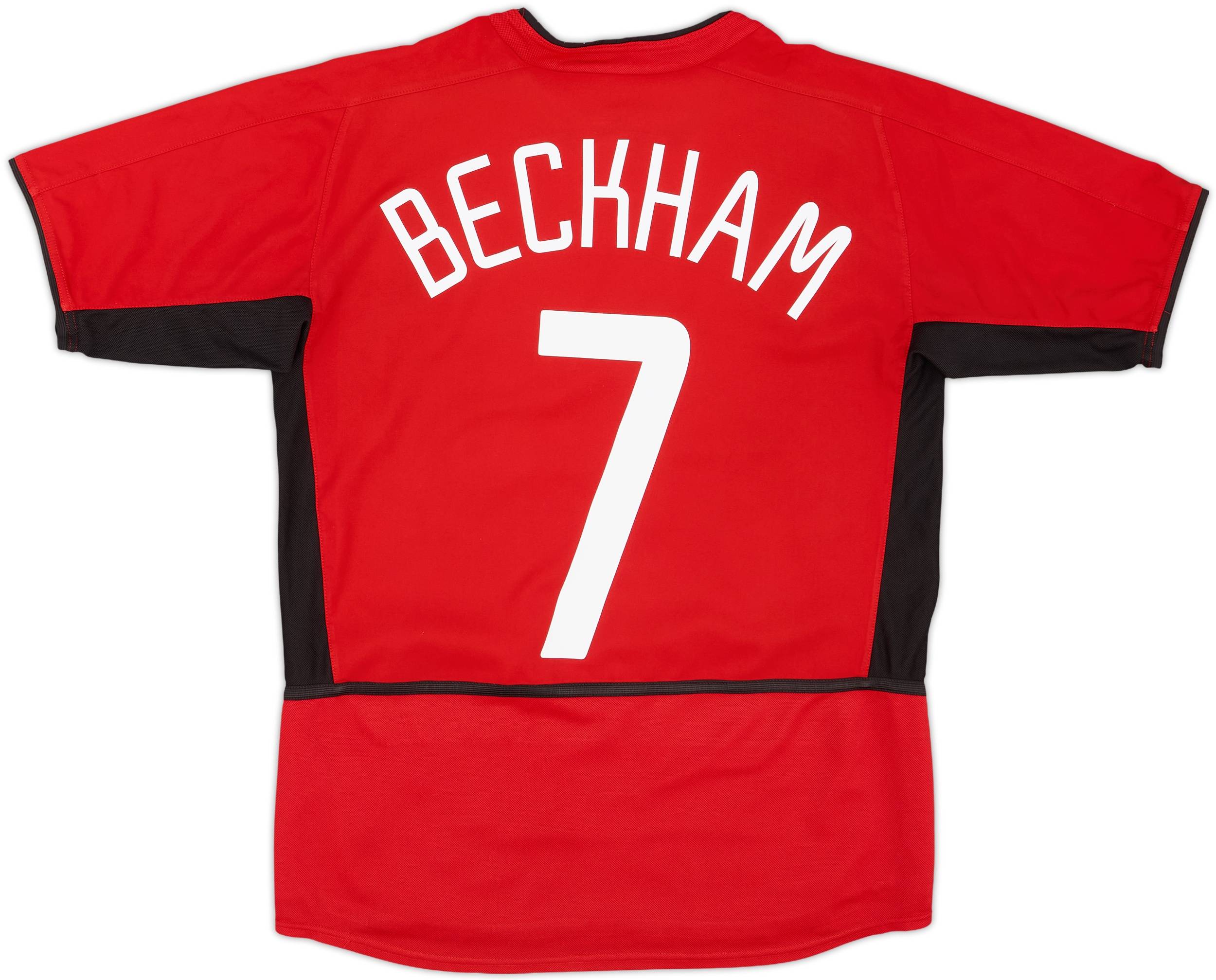 2002-04 Manchester United Home Shirt Beckham #7 - 4/10 - (XL.Boys)