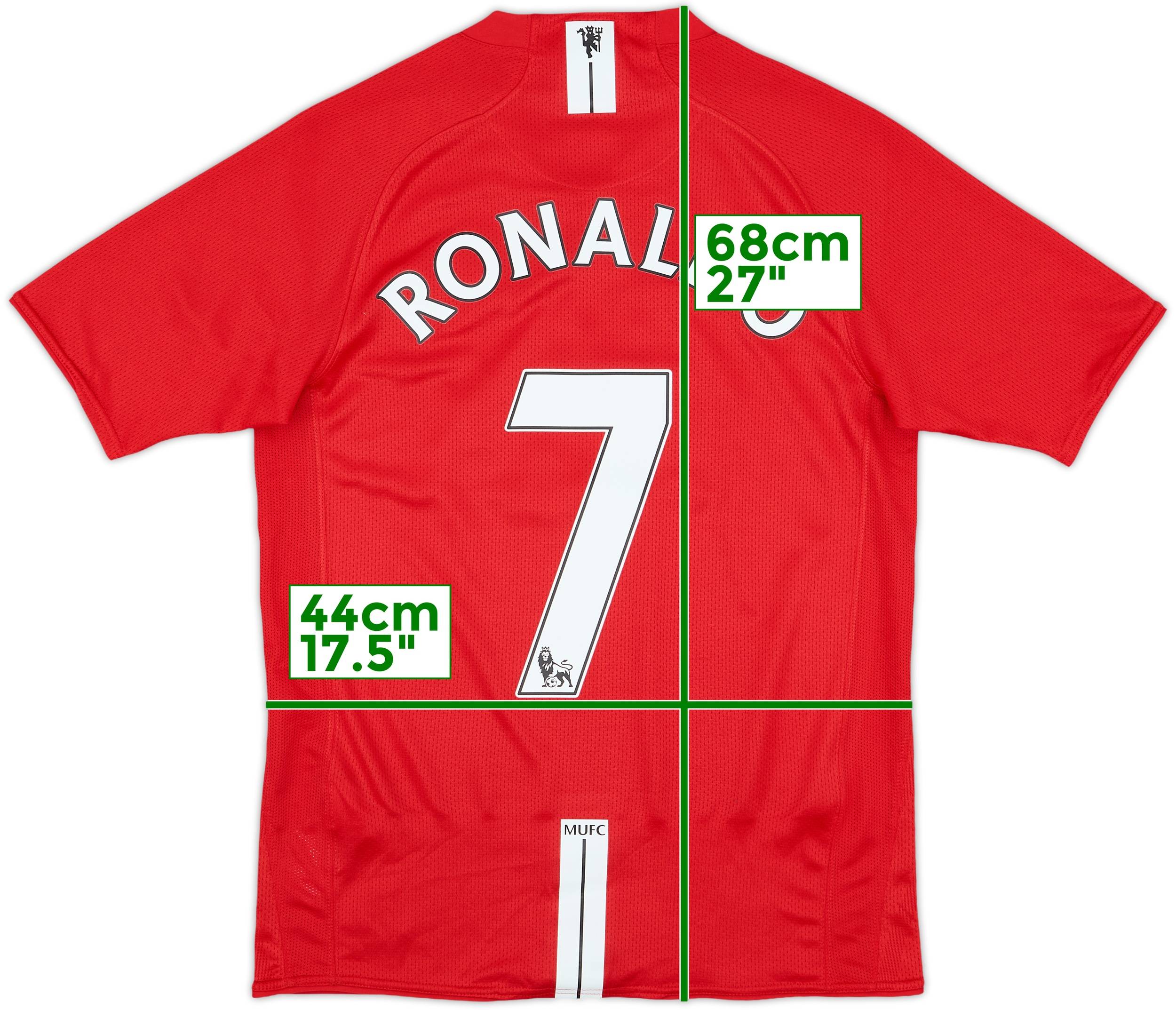RONALDO 7 赤 シャツ 2006/2007 RONALDO #7 UEFA MANCHESTER UNITED 2006/2007 SOCCER FOOTBALL