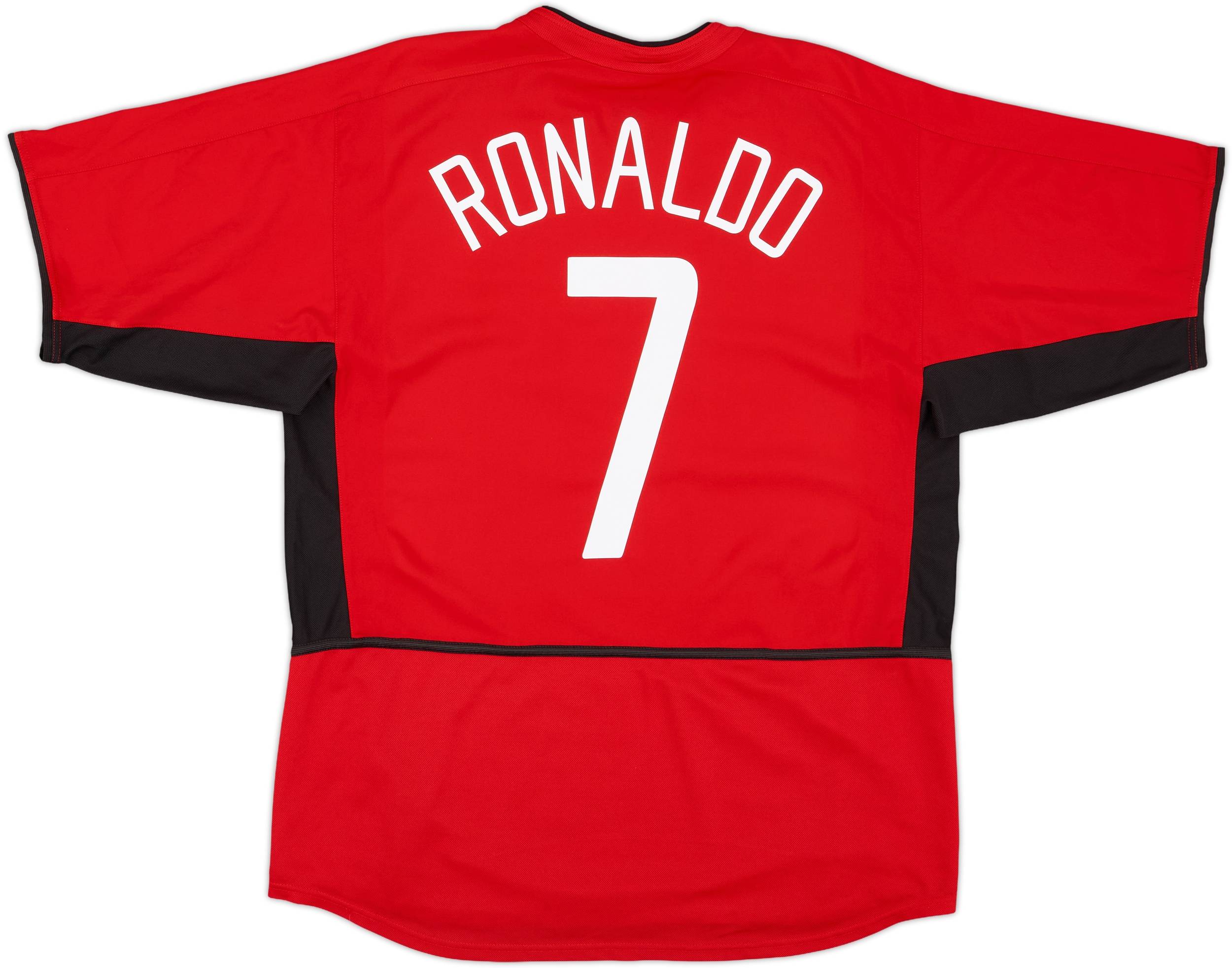 2002-04 Manchester United Home Shirt Ronaldo #7 - 8/10 - (L)