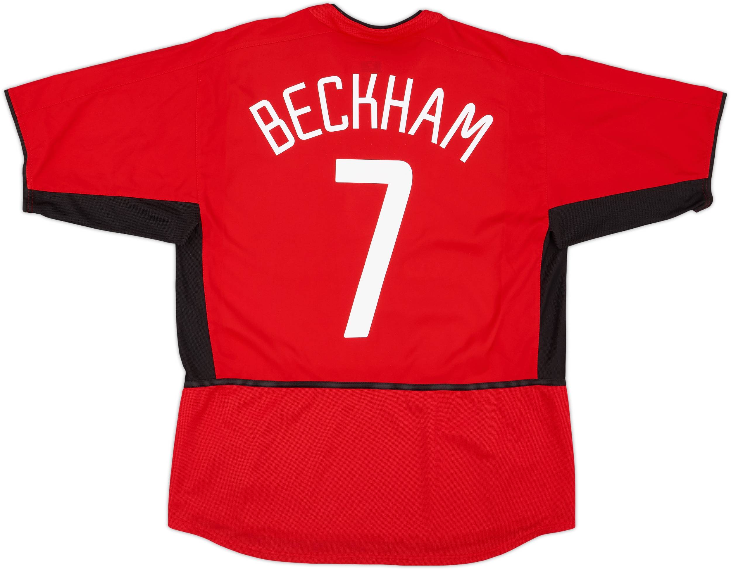 2002-04 Manchester United Home Shirt Beckham #7 - 8/10 - (L)