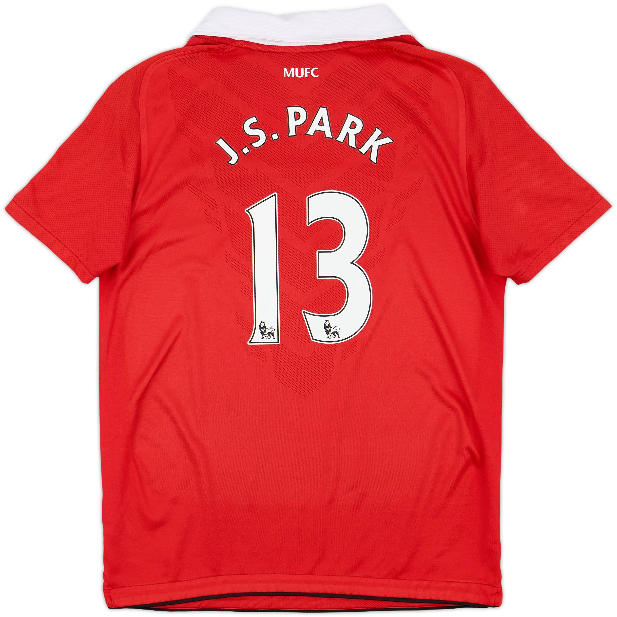 2010-11 Manchester United Home Shirt J.S.Park #13 - 8/10