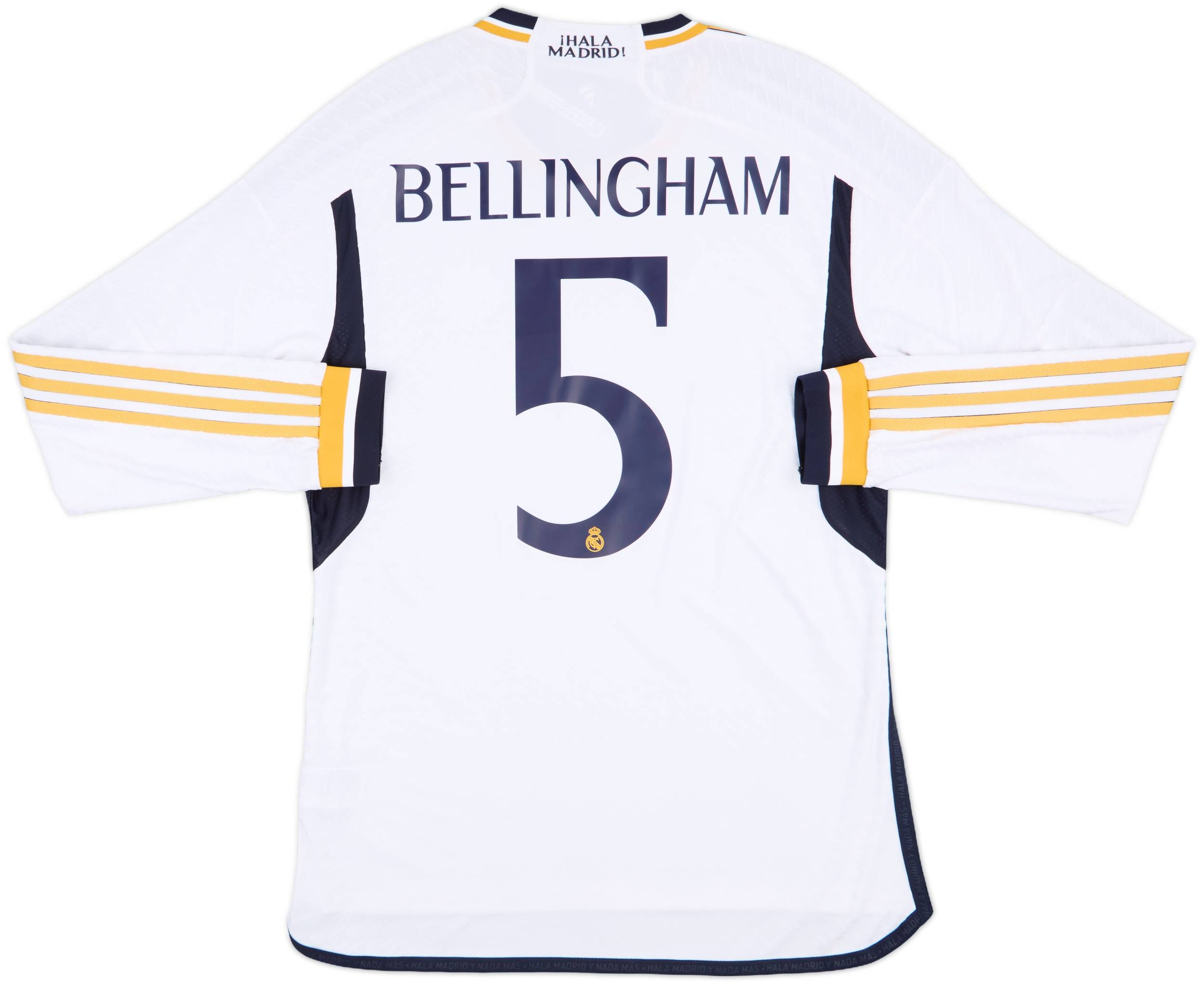 REAL MADRID BELLINGHAM 5番シャツ オーセンティック 2023-24 Real Madrid Authentic Home L/S Shirt Bellingham #5 (L)