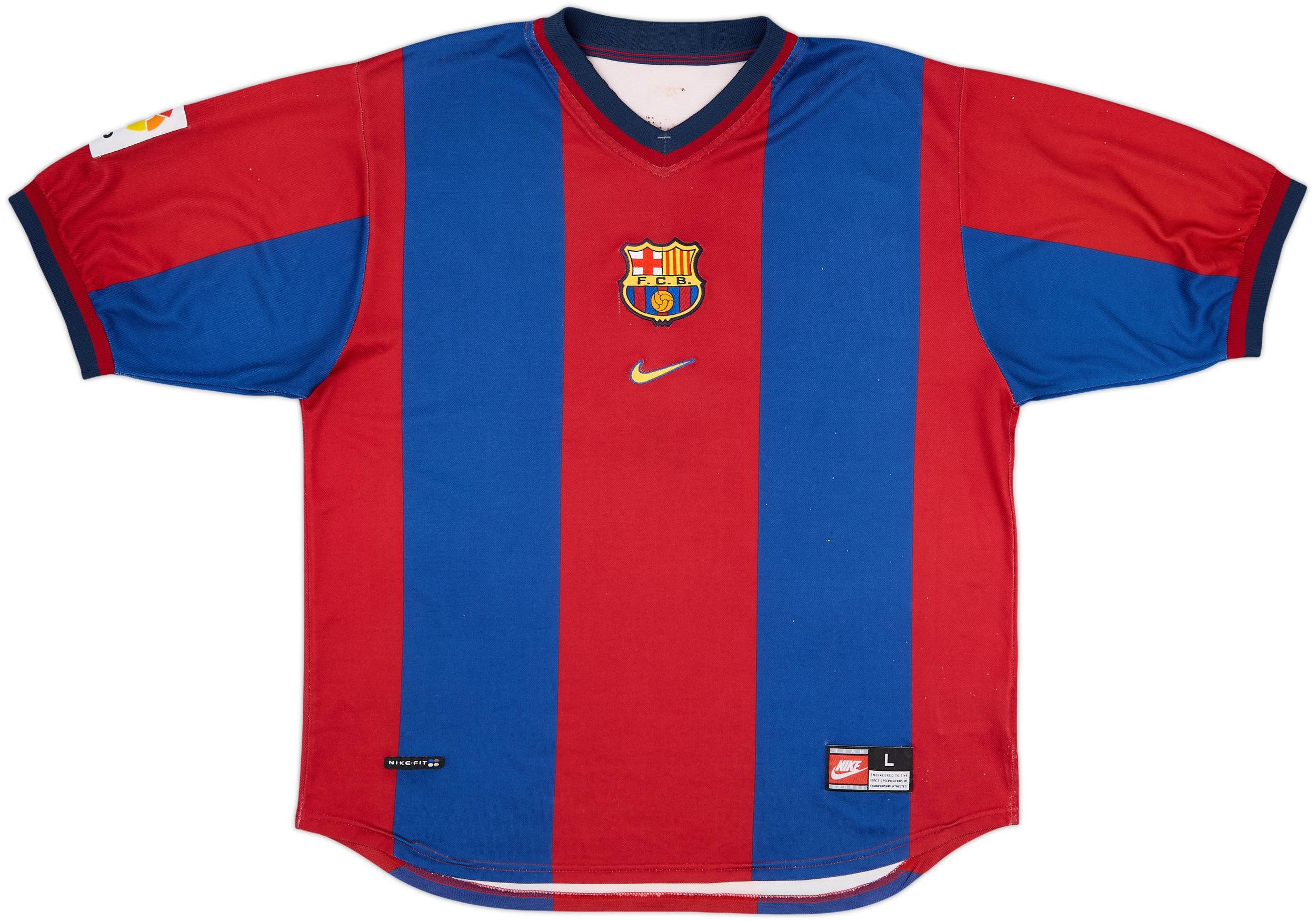 1998-00 Barcelona Home Shirt Rivaldo #11 - 8/10 - (L)