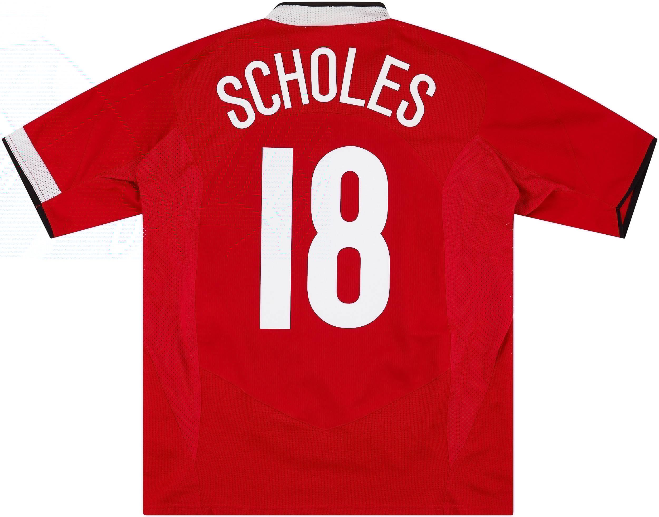 2004-06 Manchester United Home Shirt Scholes #18 - 7/10 - (XL)