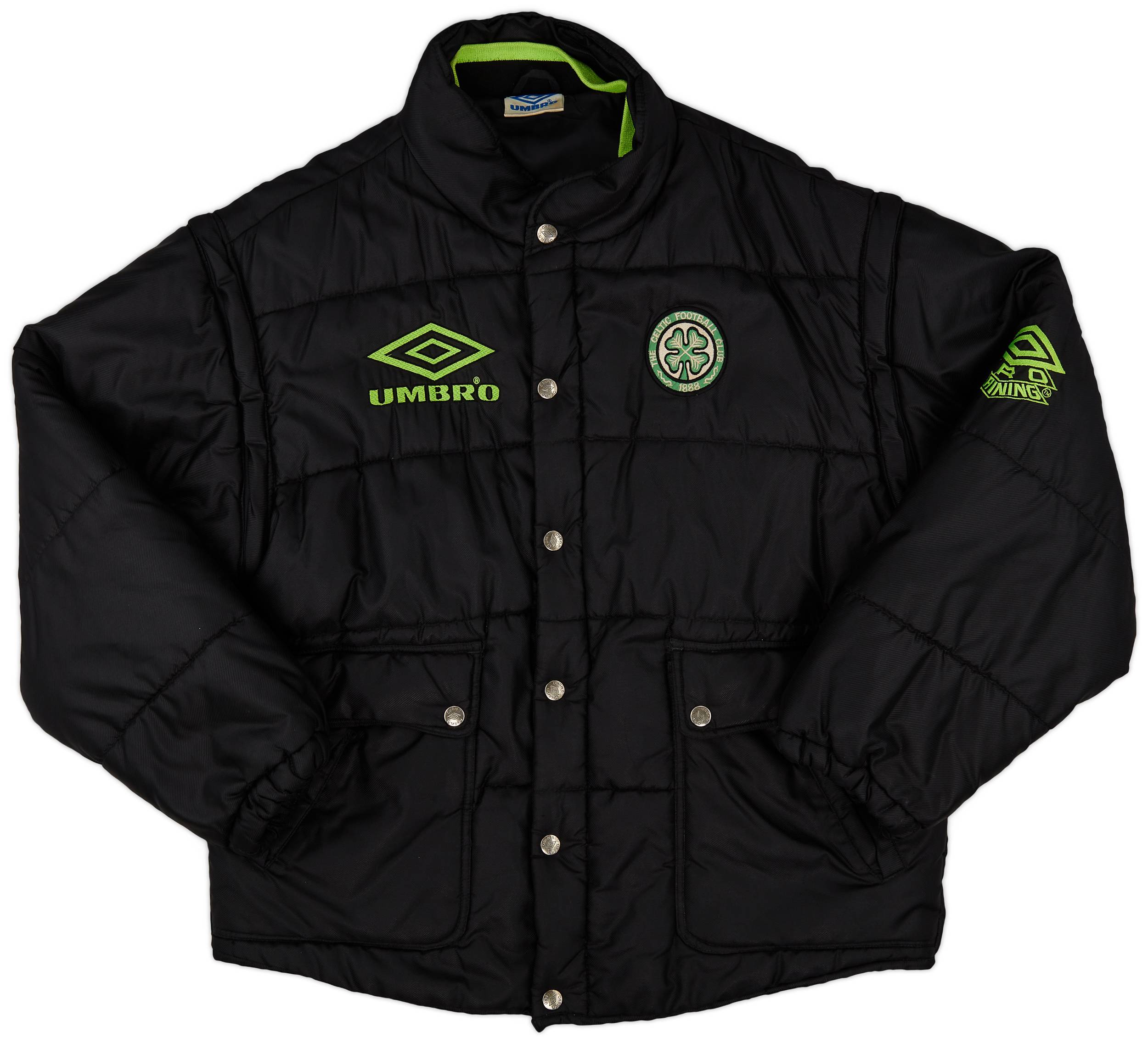 1995 96 Celtic Umbro Padded Bench Coat 8 10 L