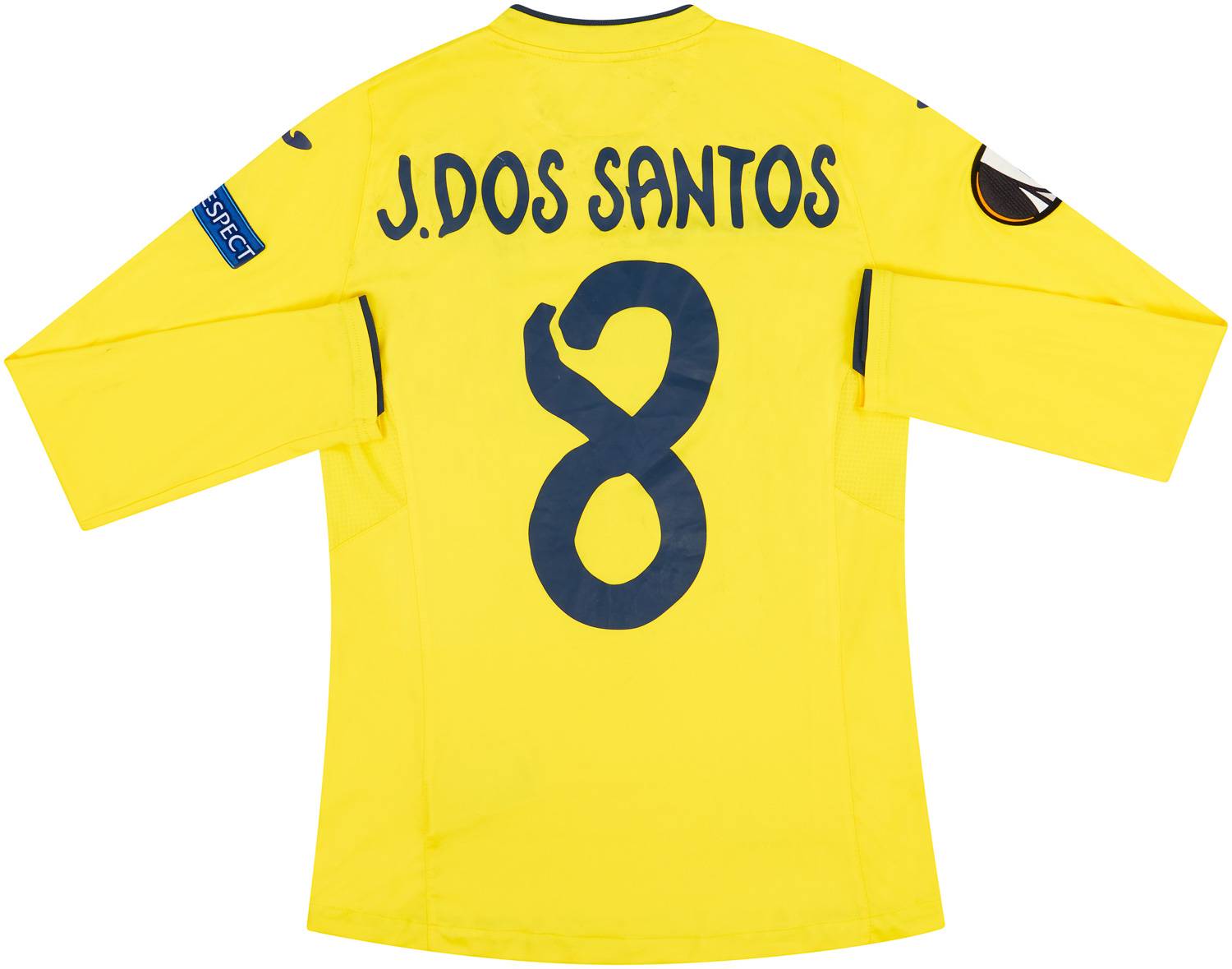 2016-17 Villarreal Match Issue Europa League Home L/S Shirt J.Dos Santos #8