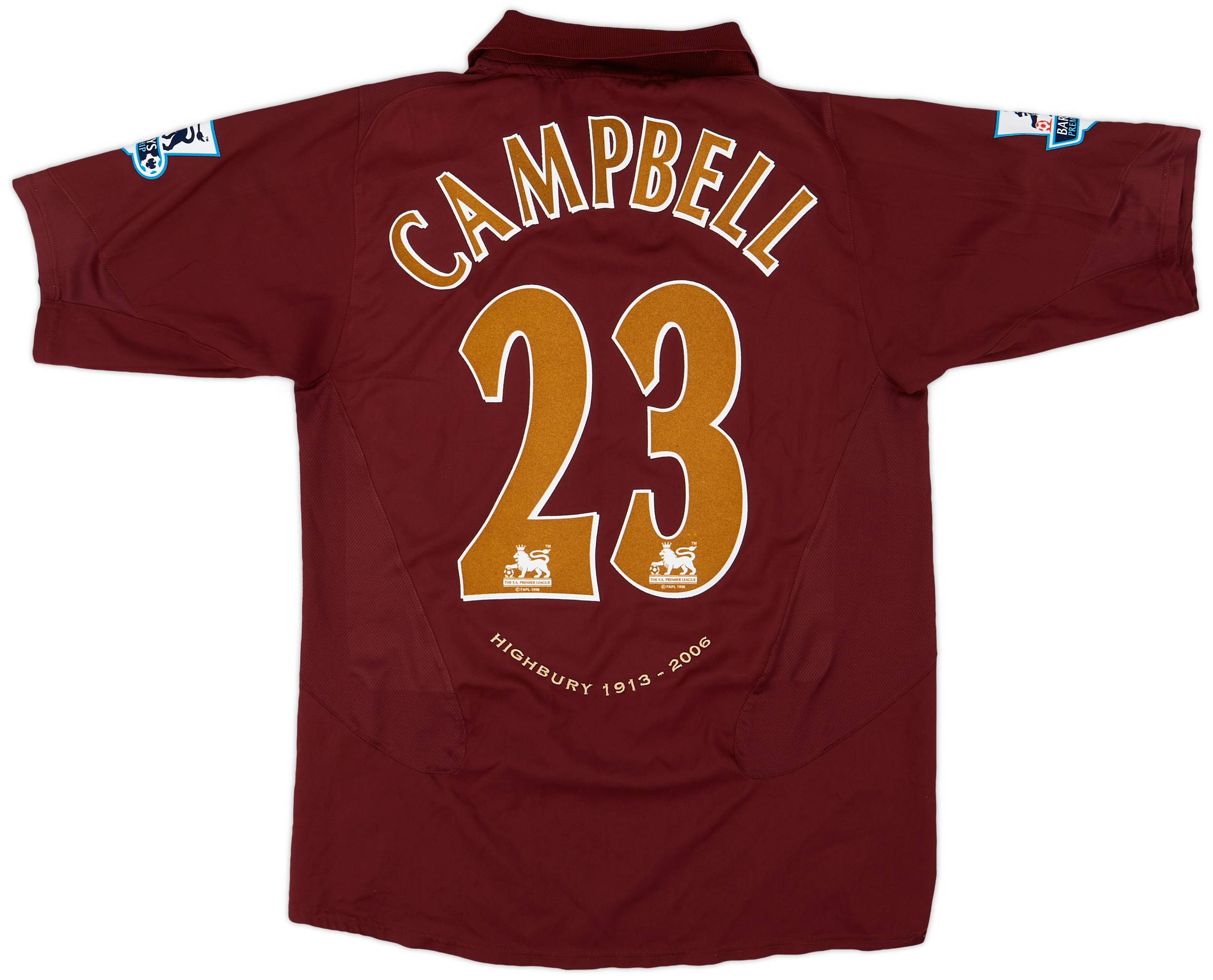 2005-06 Arsenal Home Shirt Campbell #23 - 8/10 - (M)