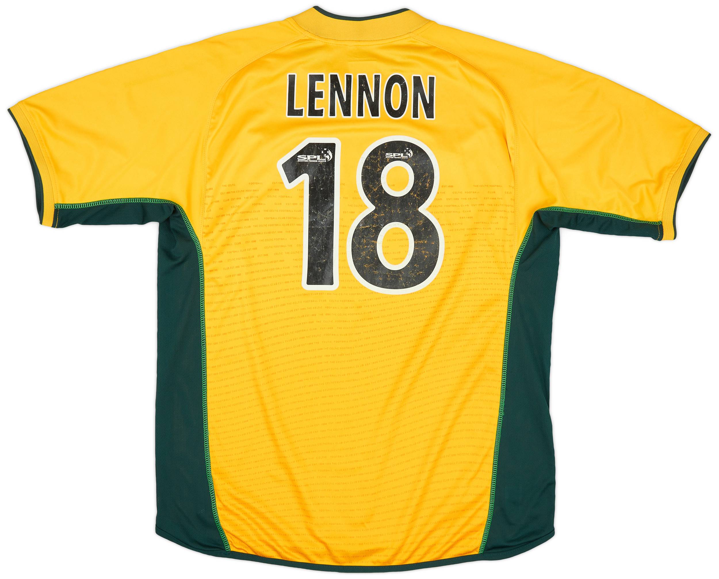 2002-03 Celtic Away Shirt Lennon #18 - 7/10 - (XL)