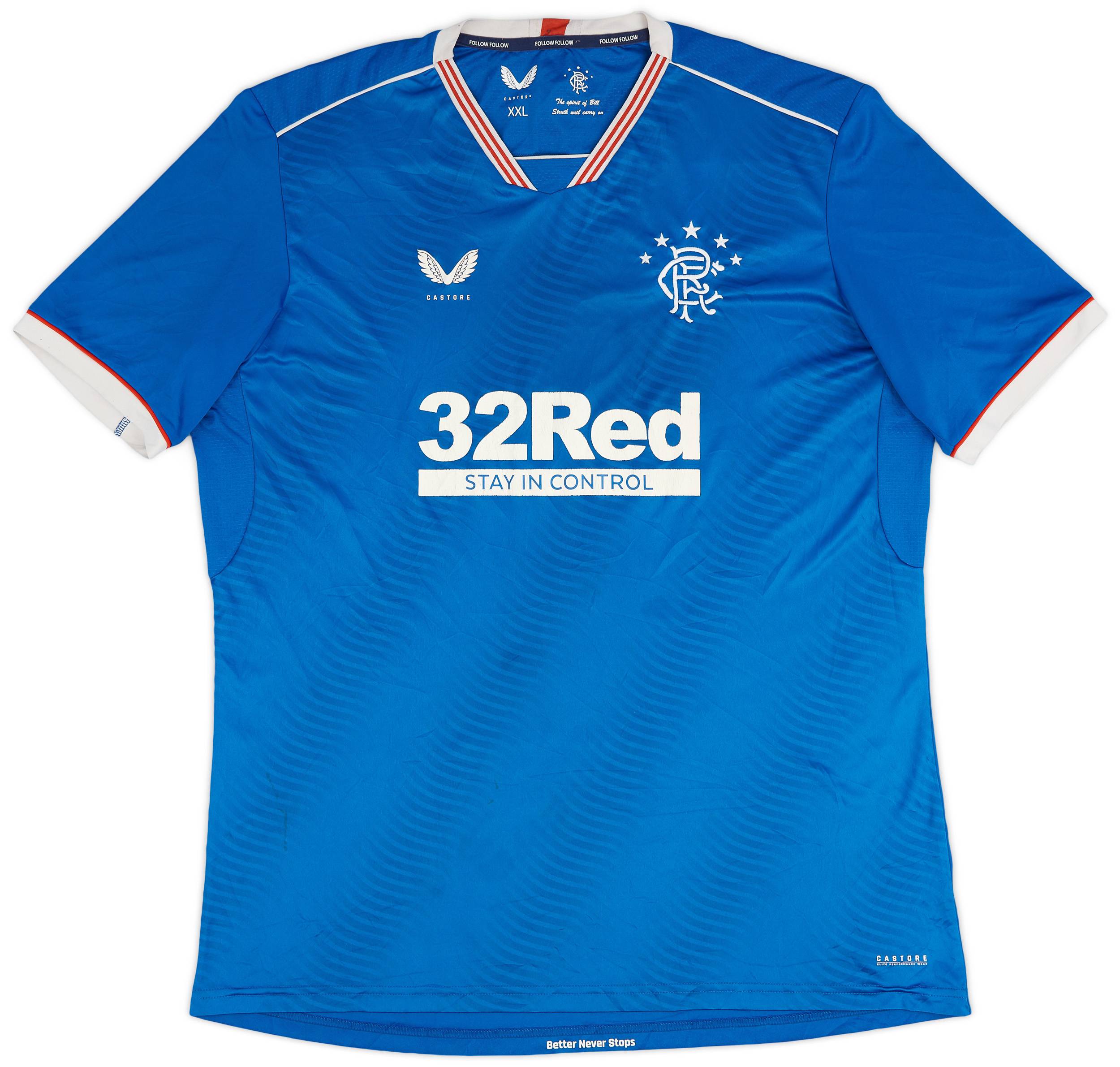 2020-21 Rangers Home Shirt - 6/10 - (XXL)
