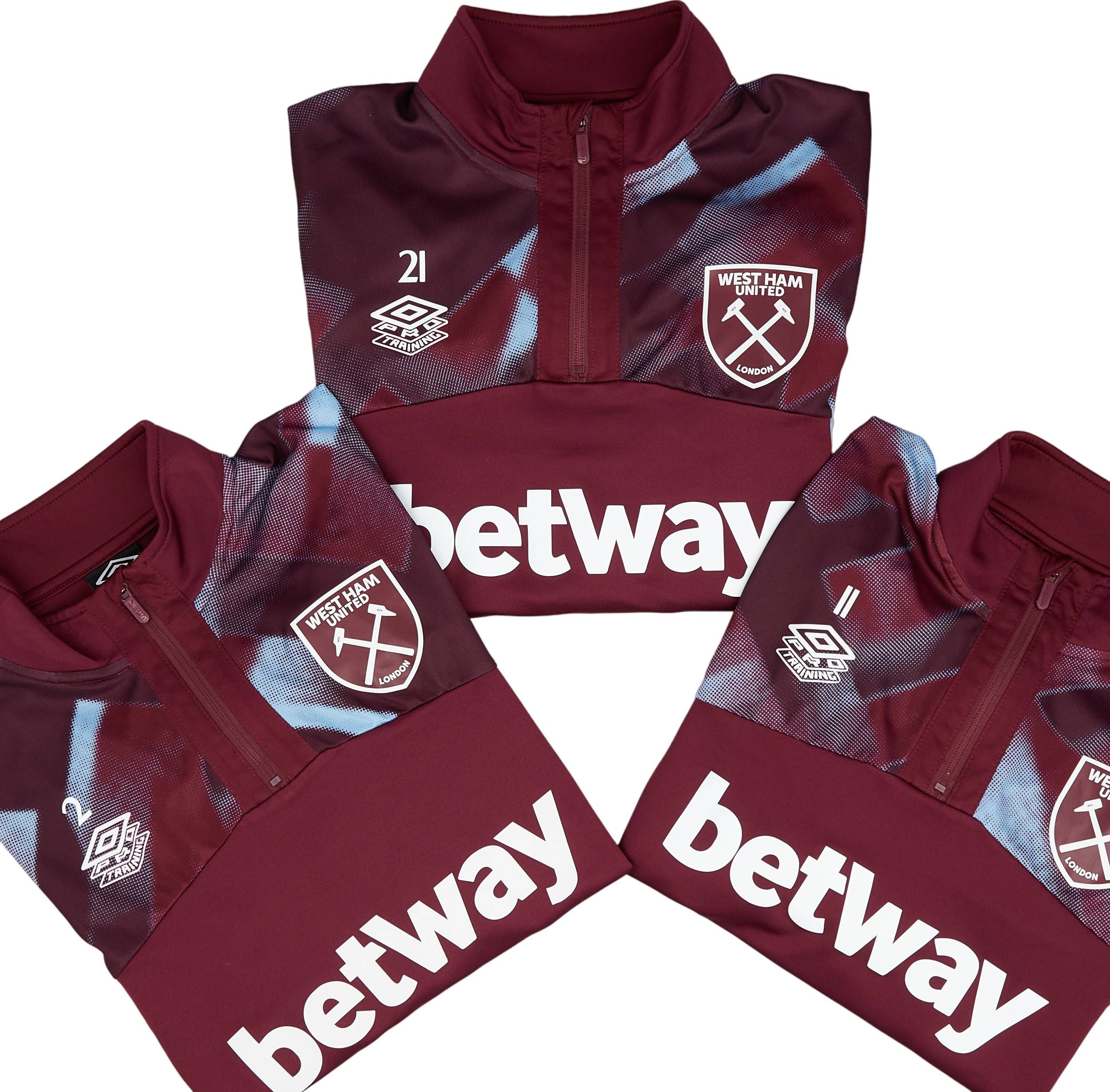 2022-23 West Ham Player Issue 1/4 Zip Training Top #