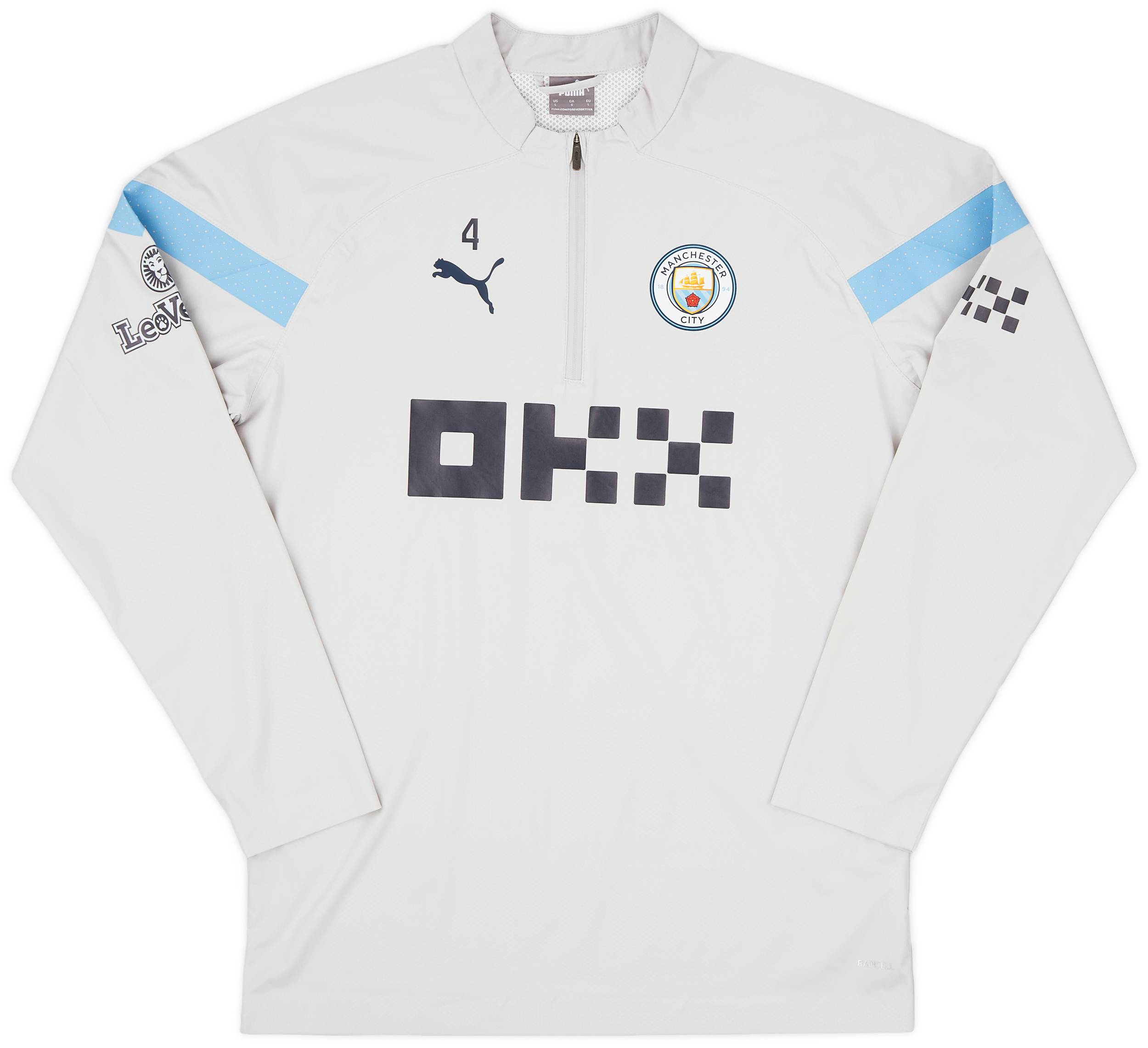 2022-23 Manchester City Player Issue 1/4 Zip Training Rain Top # - 7/10