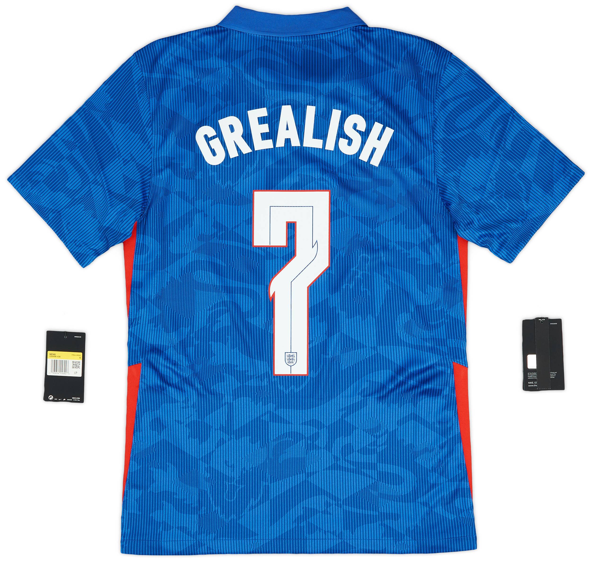 2020-21 England Away Shirt Grealish #7 - (S)