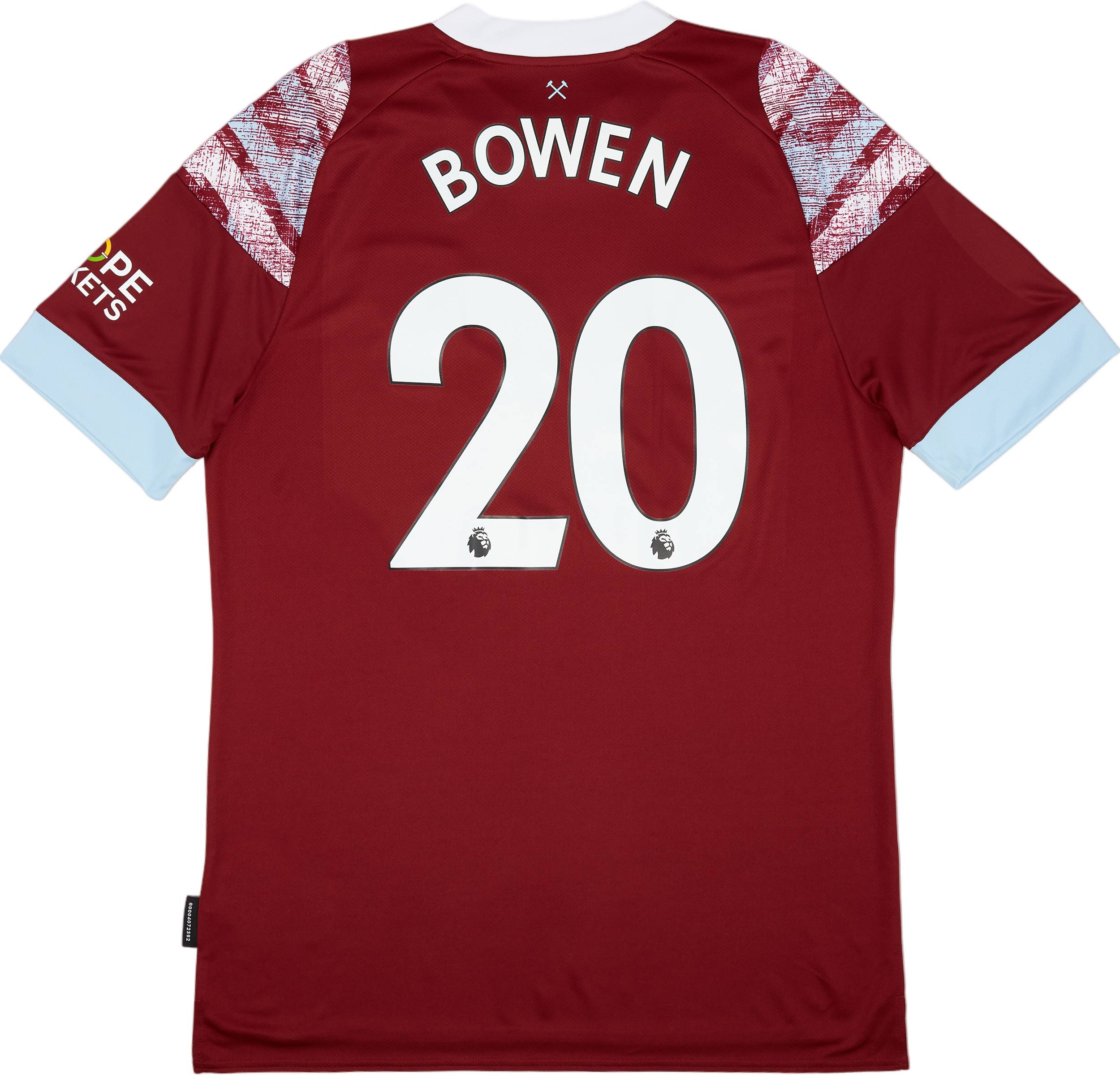 2022-23 West Ham Home Shirt Bowen #20 - (XL)