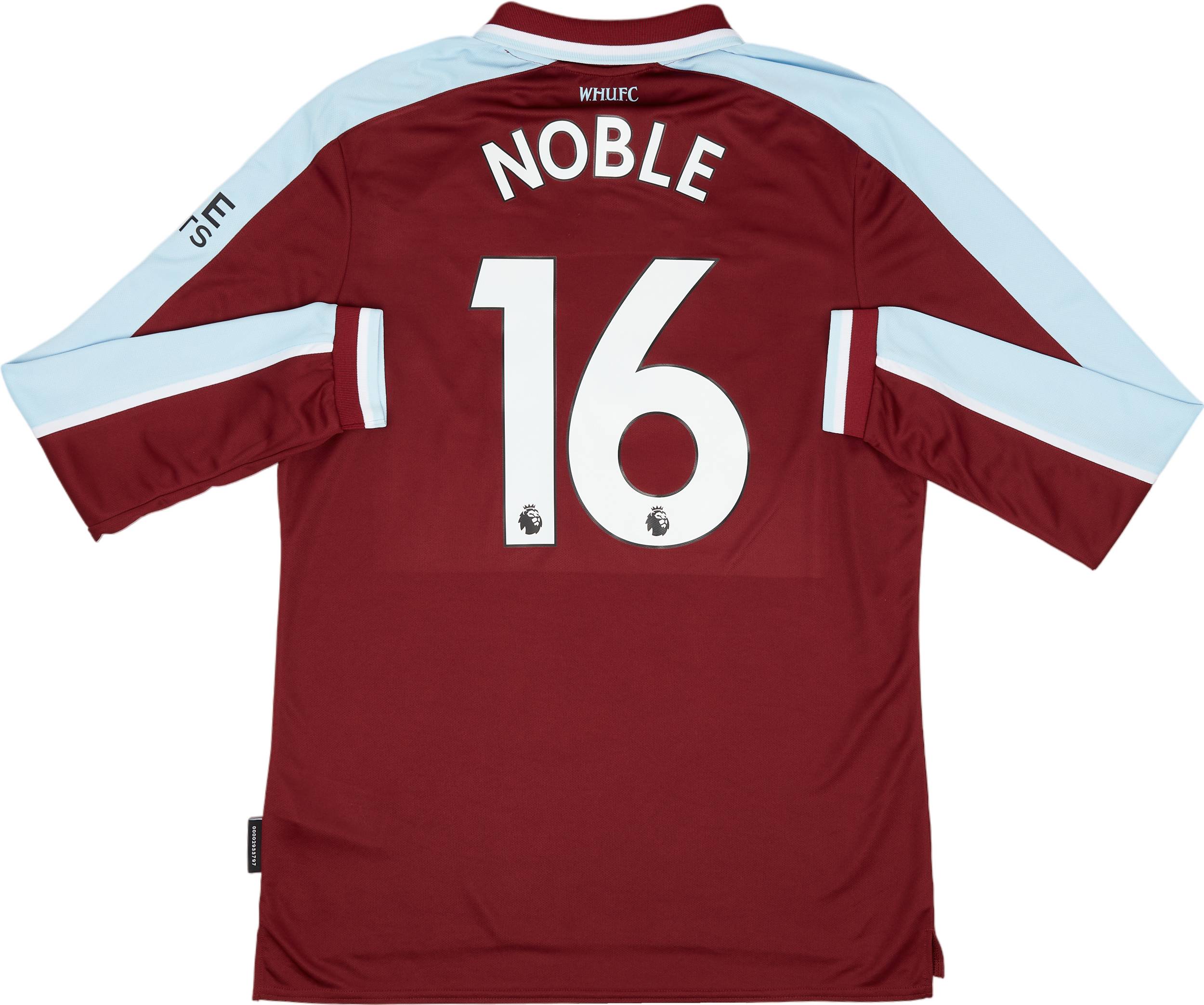 2021-22 West Ham Home L/S Shirt Noble #16 - (L)