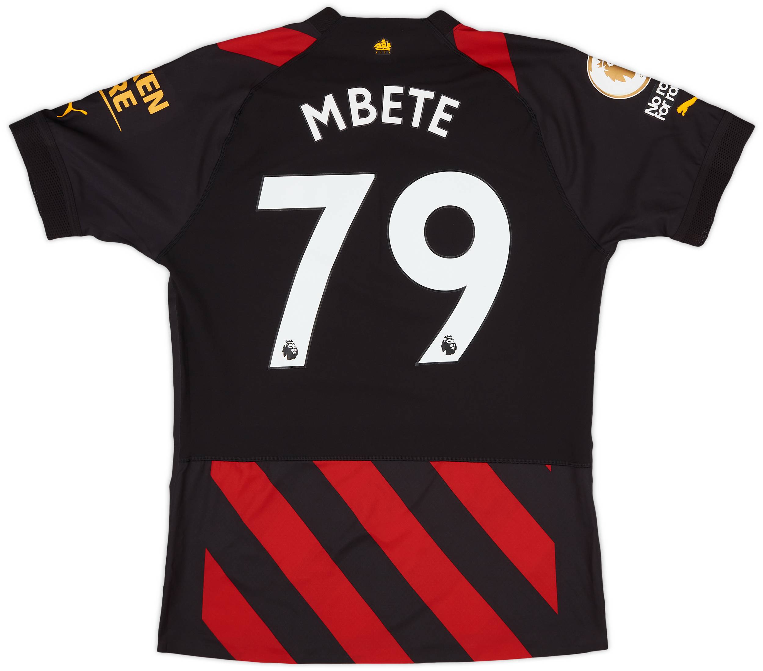 2022-23 Manchester City Match Issue Away Shirt Mbete #79 - As New - (L)