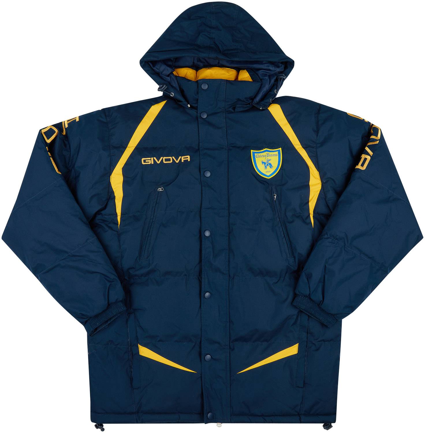 2012-13 Chievo Verona Givova Hooded Padded Jacket - 7/10 - (L)