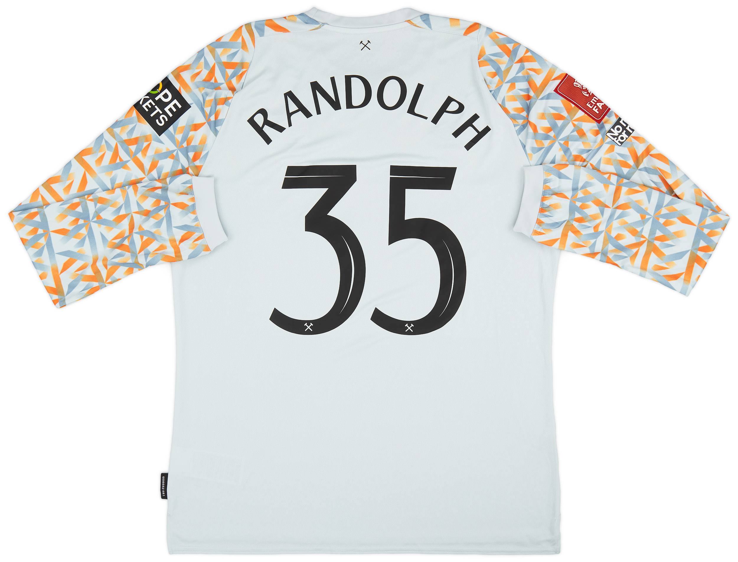 2022-23 West Ham Match Issue GK Shirt Randolph #35 - (XL)