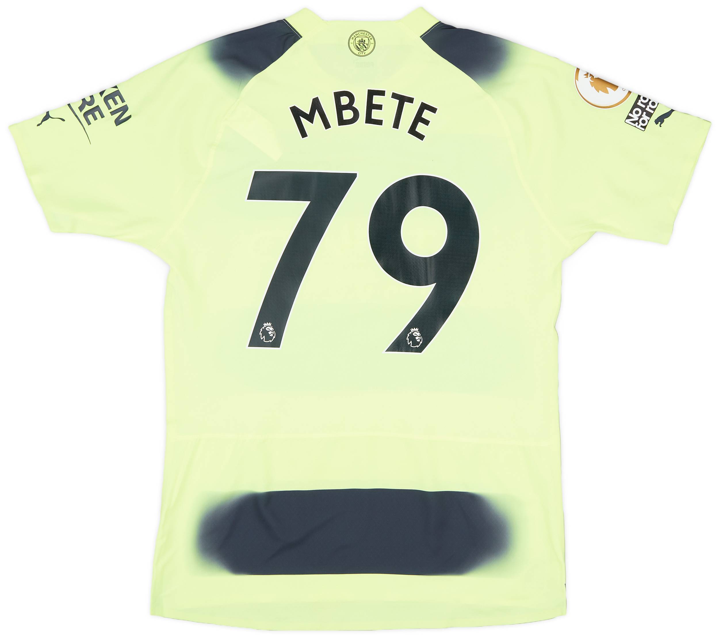 2022-23 Manchester City Match Issue Third Shirt Mbete #79 - As New - (L)