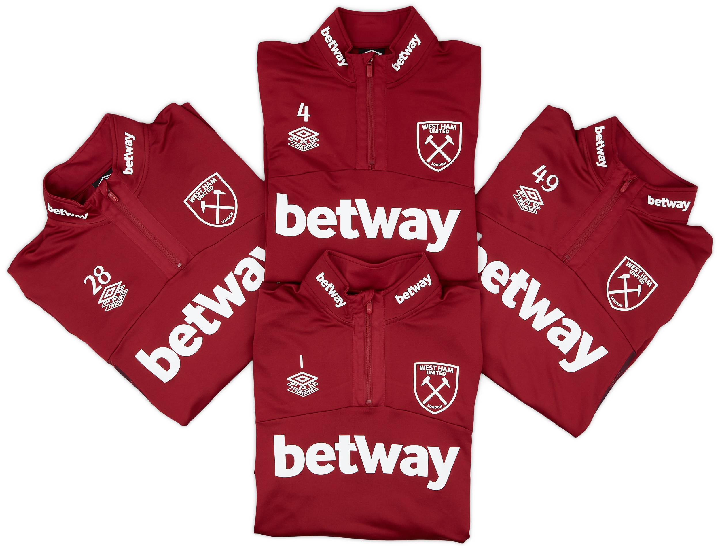 2022-23 West Ham Player Issue 1/4 Zip Training Top # - 7/10