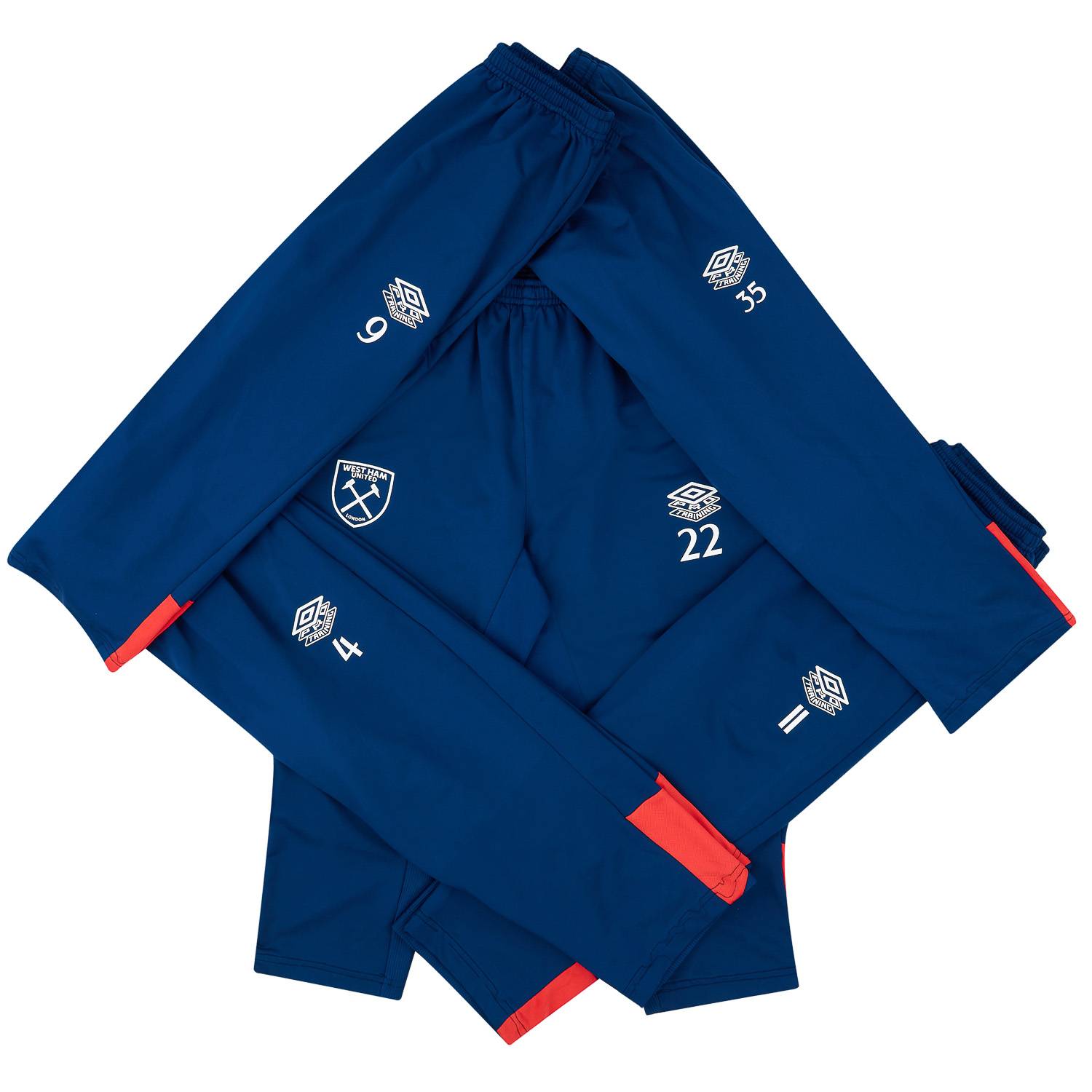 2021-22 West Ham Player Issue 3/4 Training Pants/Bottoms # (Fair)