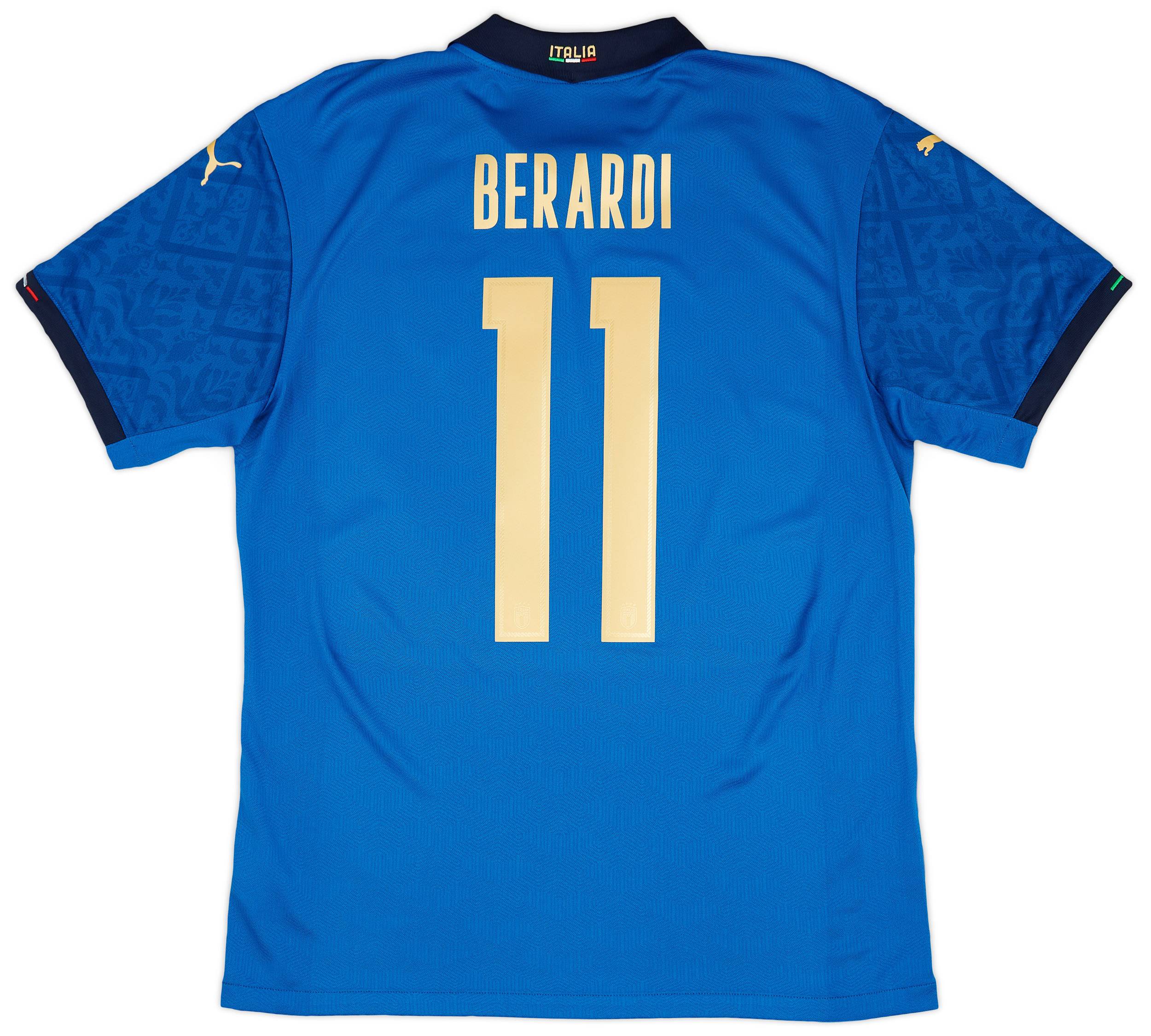 2020-21 Italy Player Issue Home Shirt Berardi #11