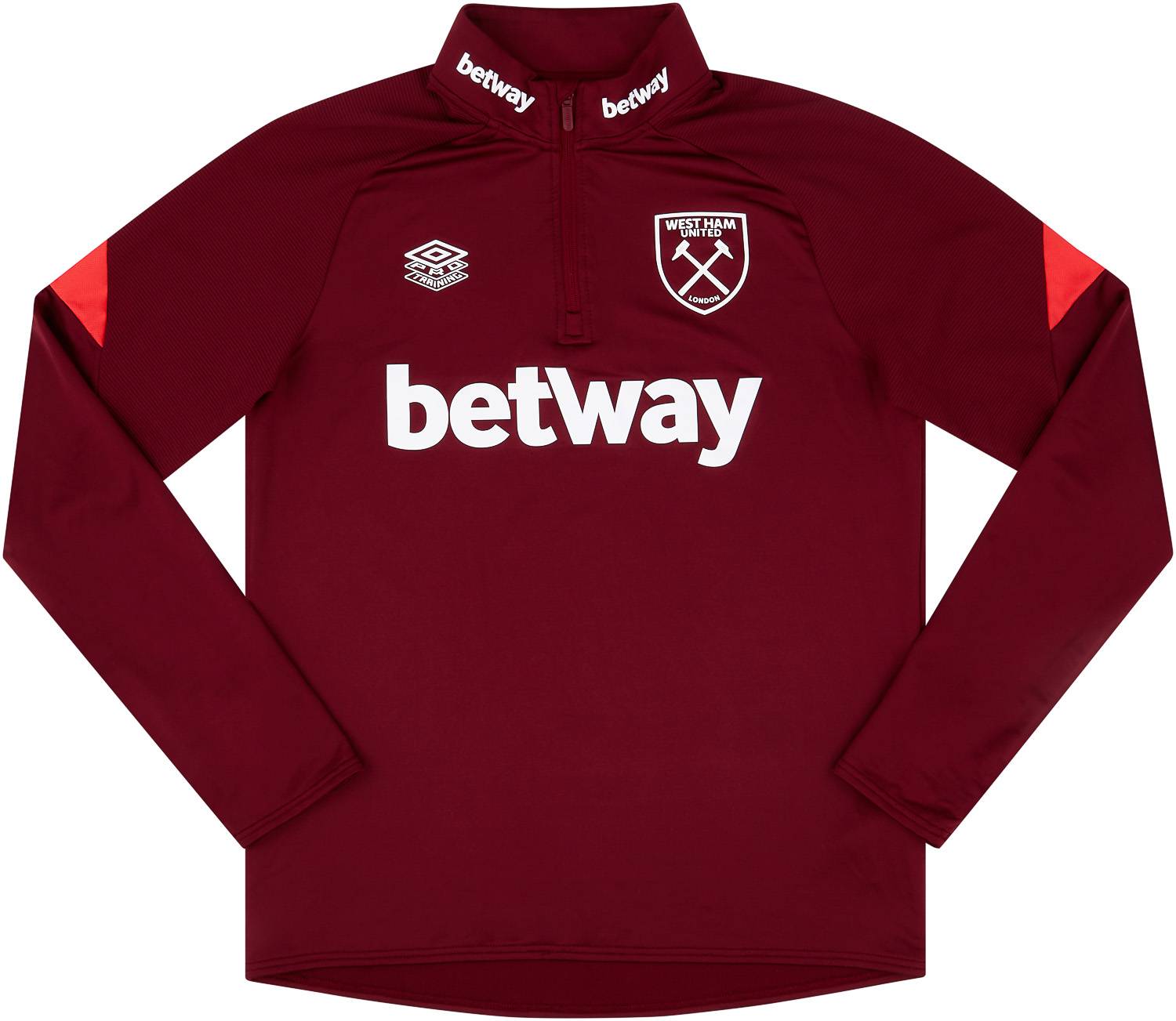 2021-22 West Ham Umbro 1/4 Zip Training Top *As New*