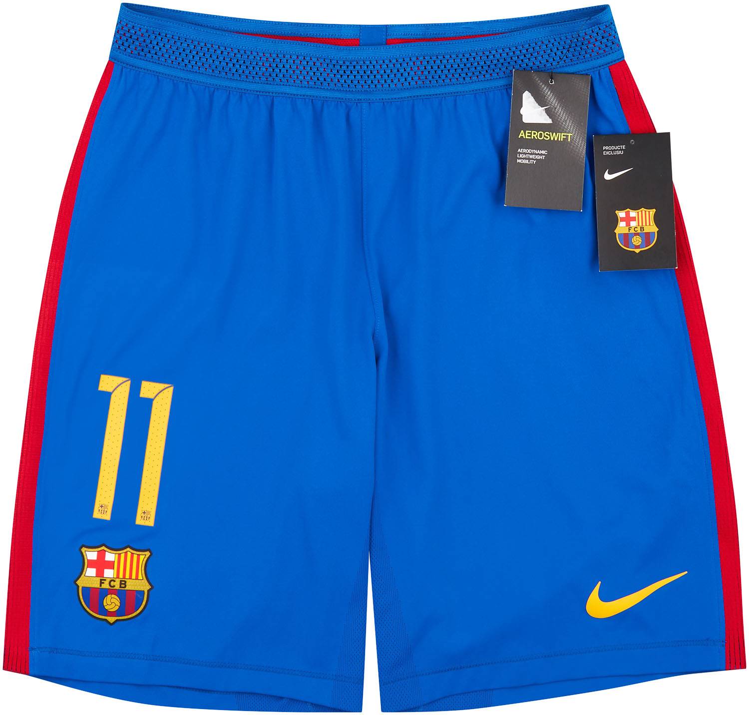 2016-17 Barcelona Player Issue Home Shorts #11 (Neymar Jr) - NEW