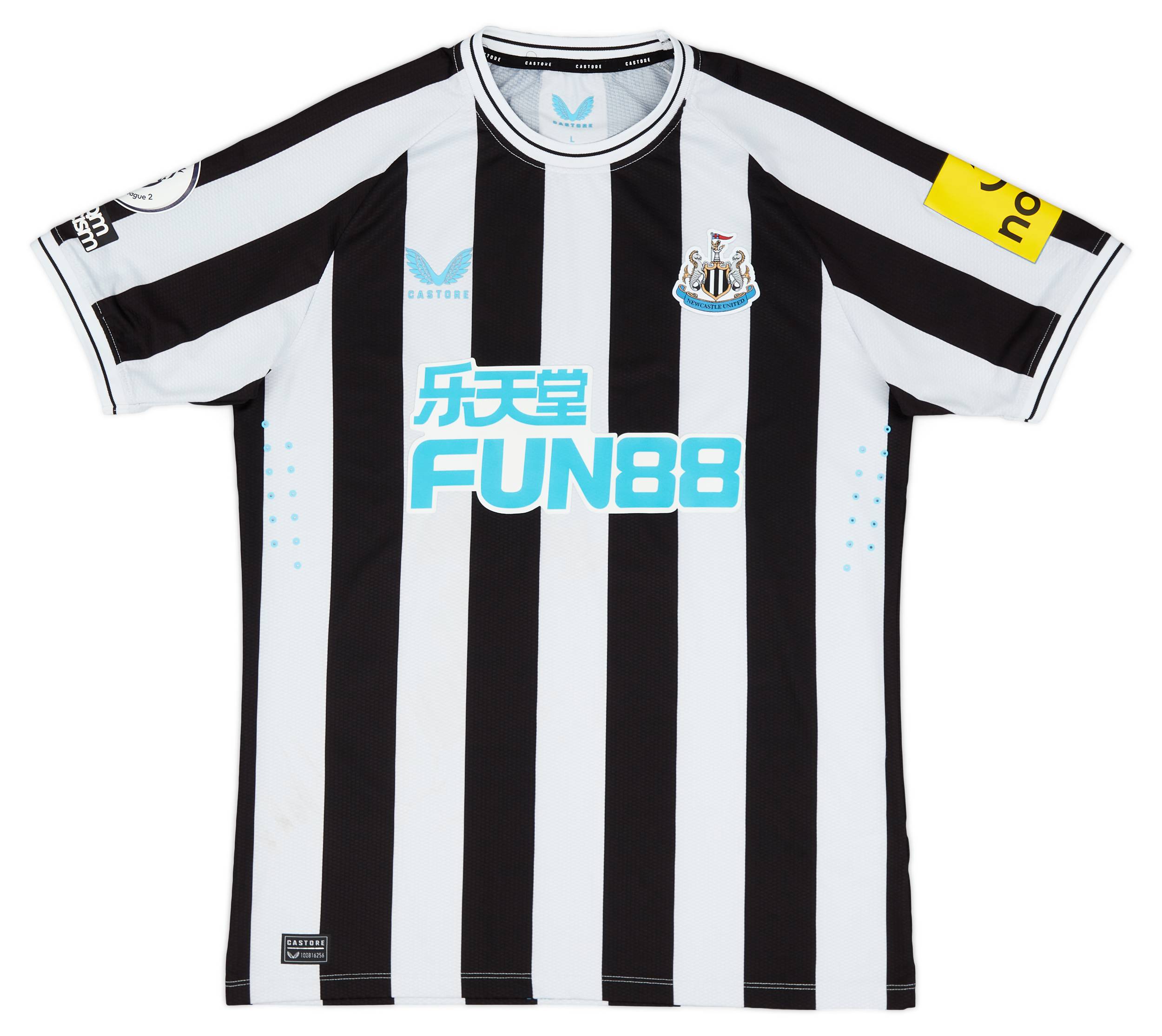 2022-23 Newcastle Match Worn Home Shirt # - Very Good - (L)