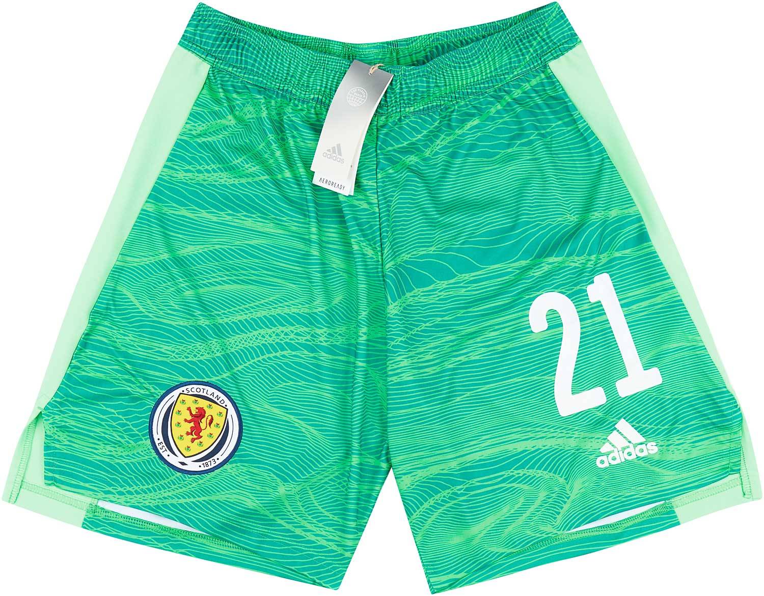 2021-22 Scotland Player Issue GK Shorts #21 M
