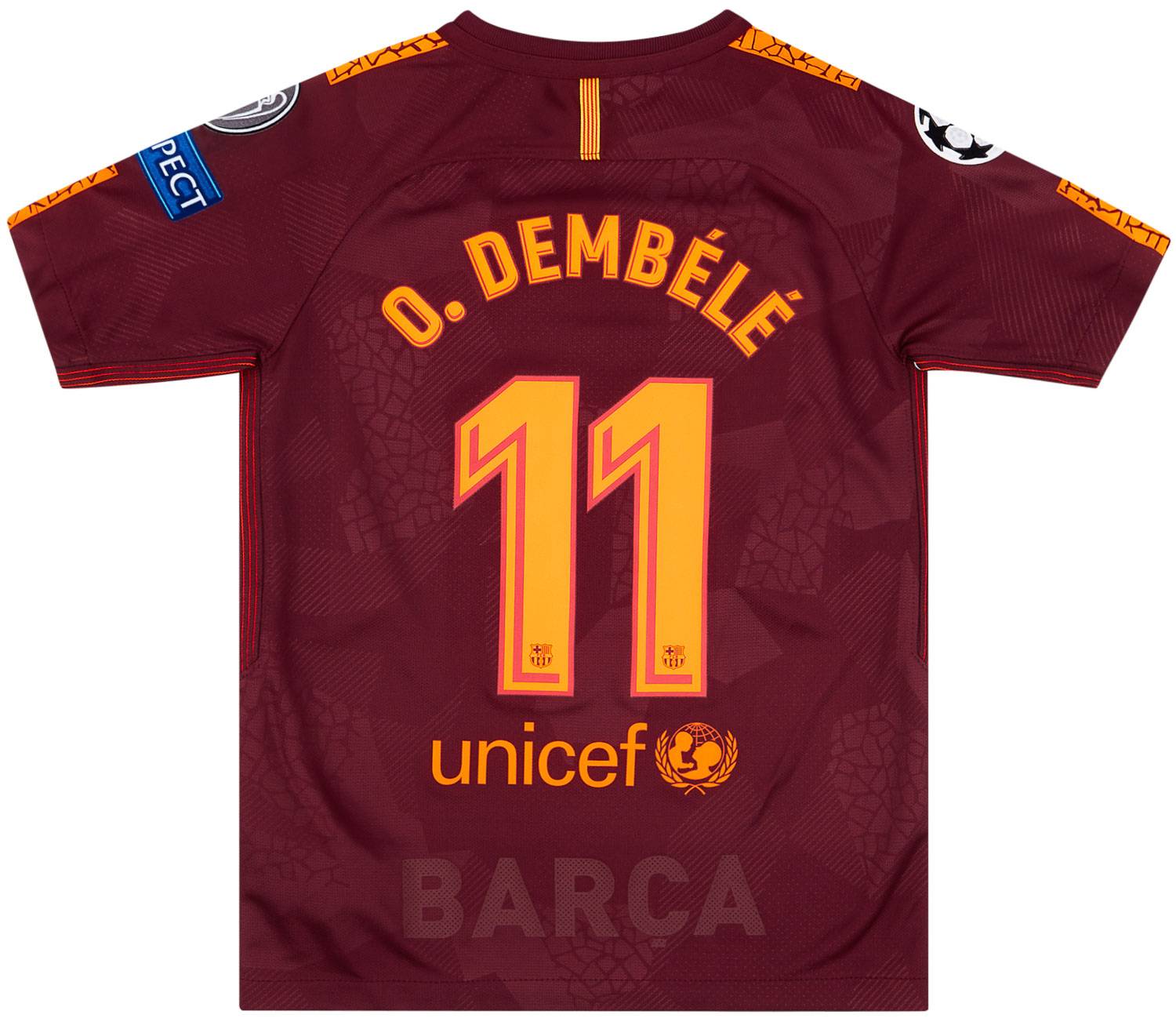 2017-18 Barcelona Third CL Shirt Dembélé #11 (XS.Kids)