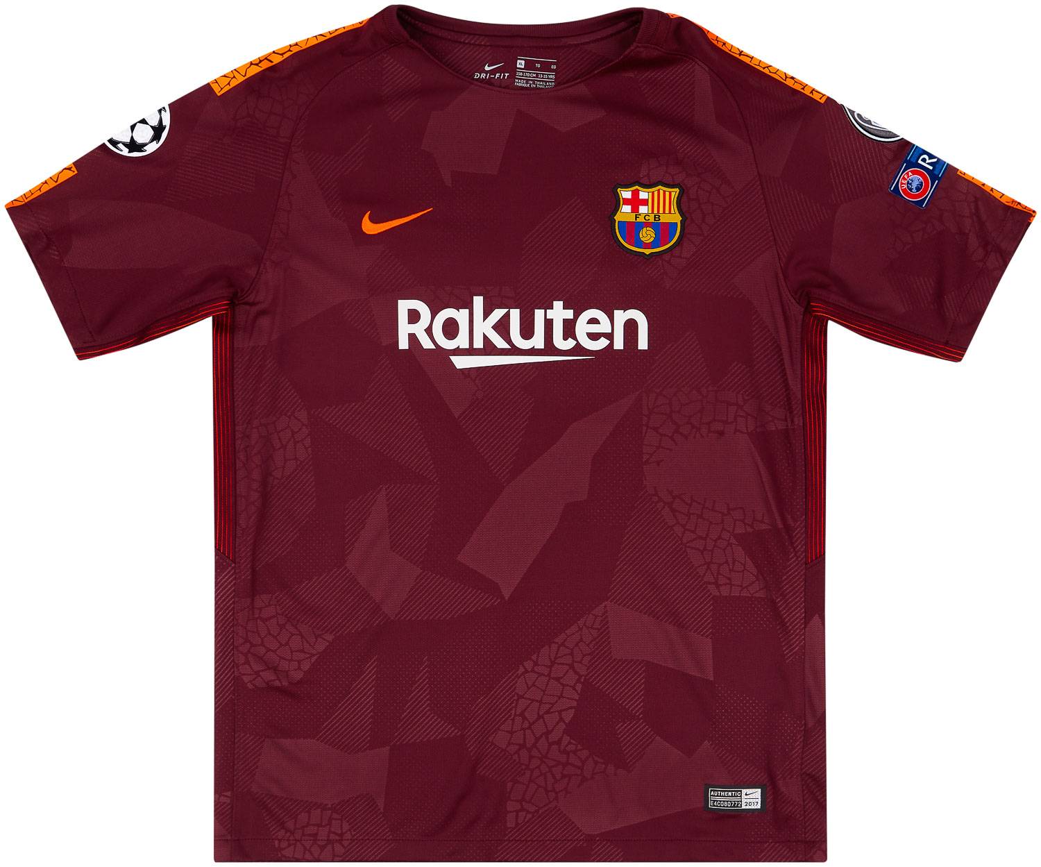 2017-18 Barcelona Third CL Shirt *w/Tags* XL.Kids