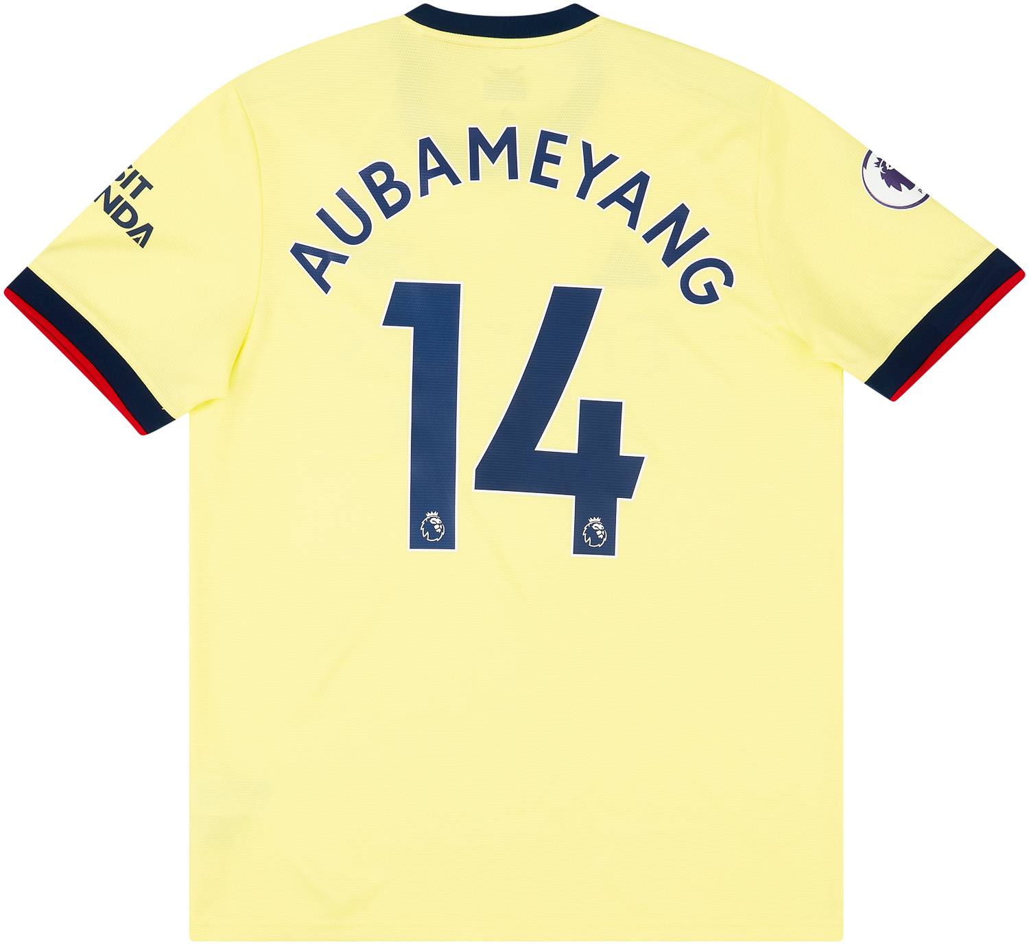 2021-22 Arsenal Away Shirt Aubameyang #14