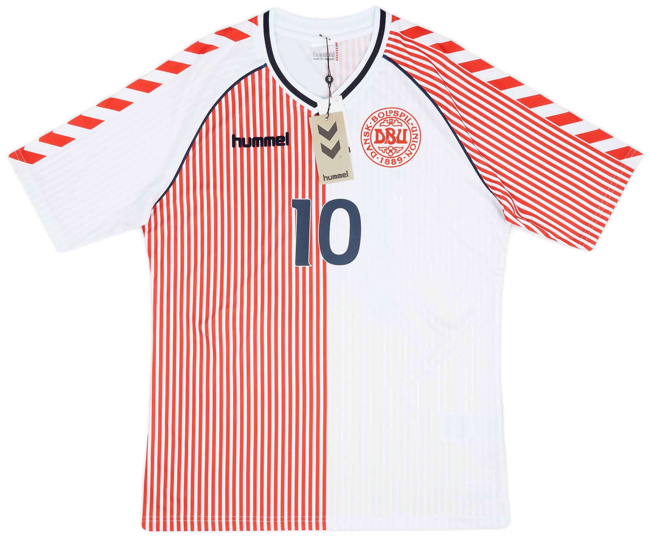 hummel PEACE PRAYER 86 シャツ 2023 Denmark Hummel 'DBU 86' Reissue Away Shirt Eriksen #10