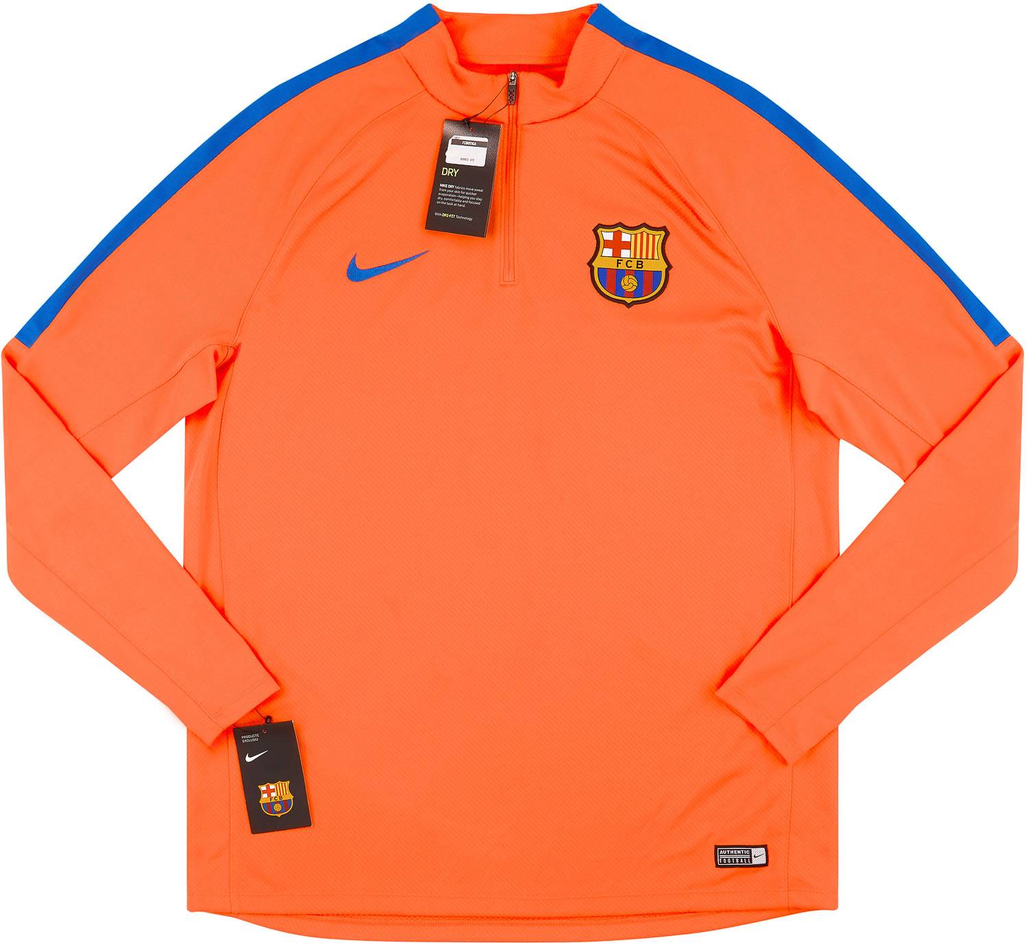 2016-17 Barcelona Nike 1/4 Zip Training Drill Top *w/Tags* XL