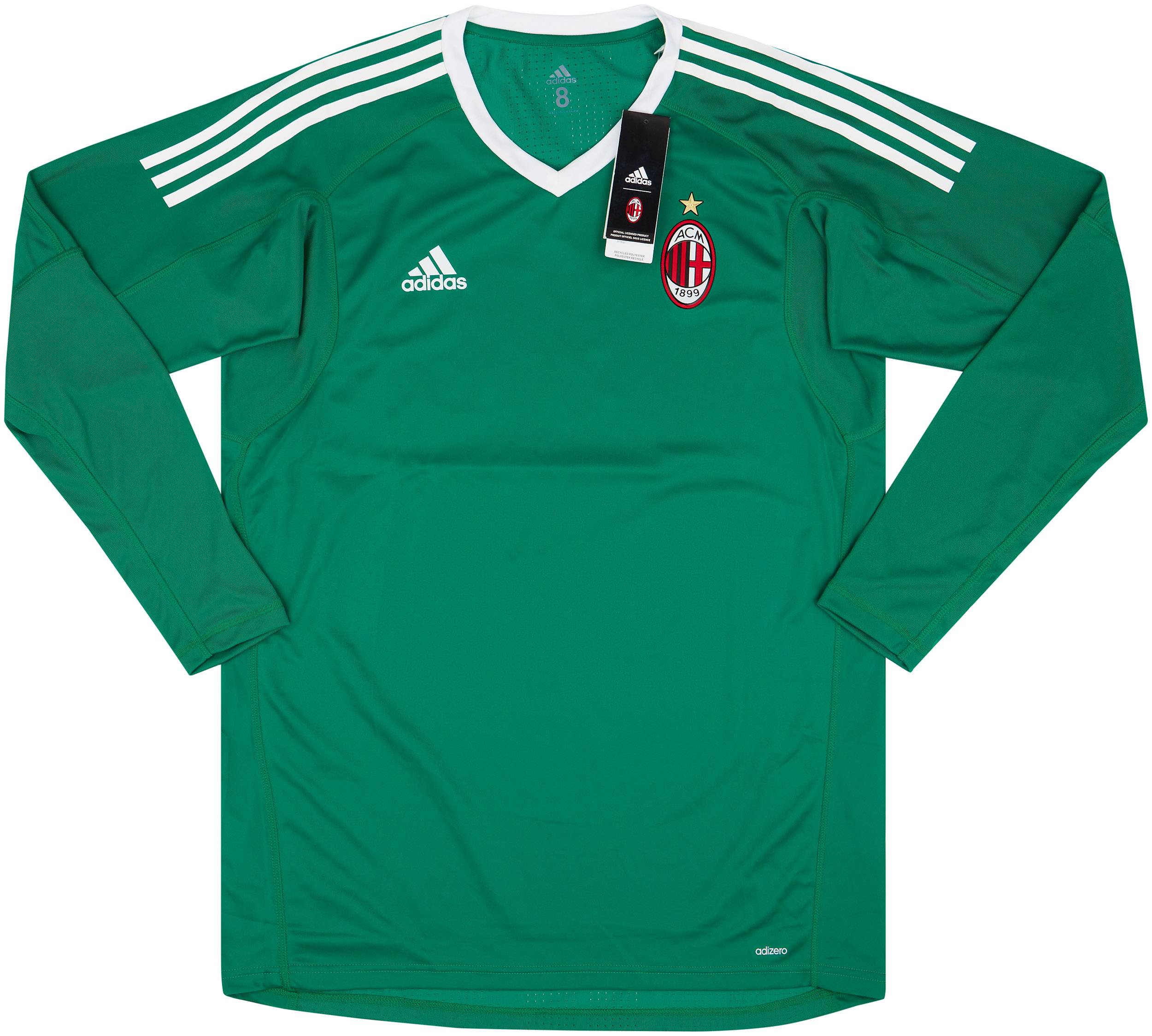 2017-18 AC Milan Player Issue Adizero GK Home Shirt