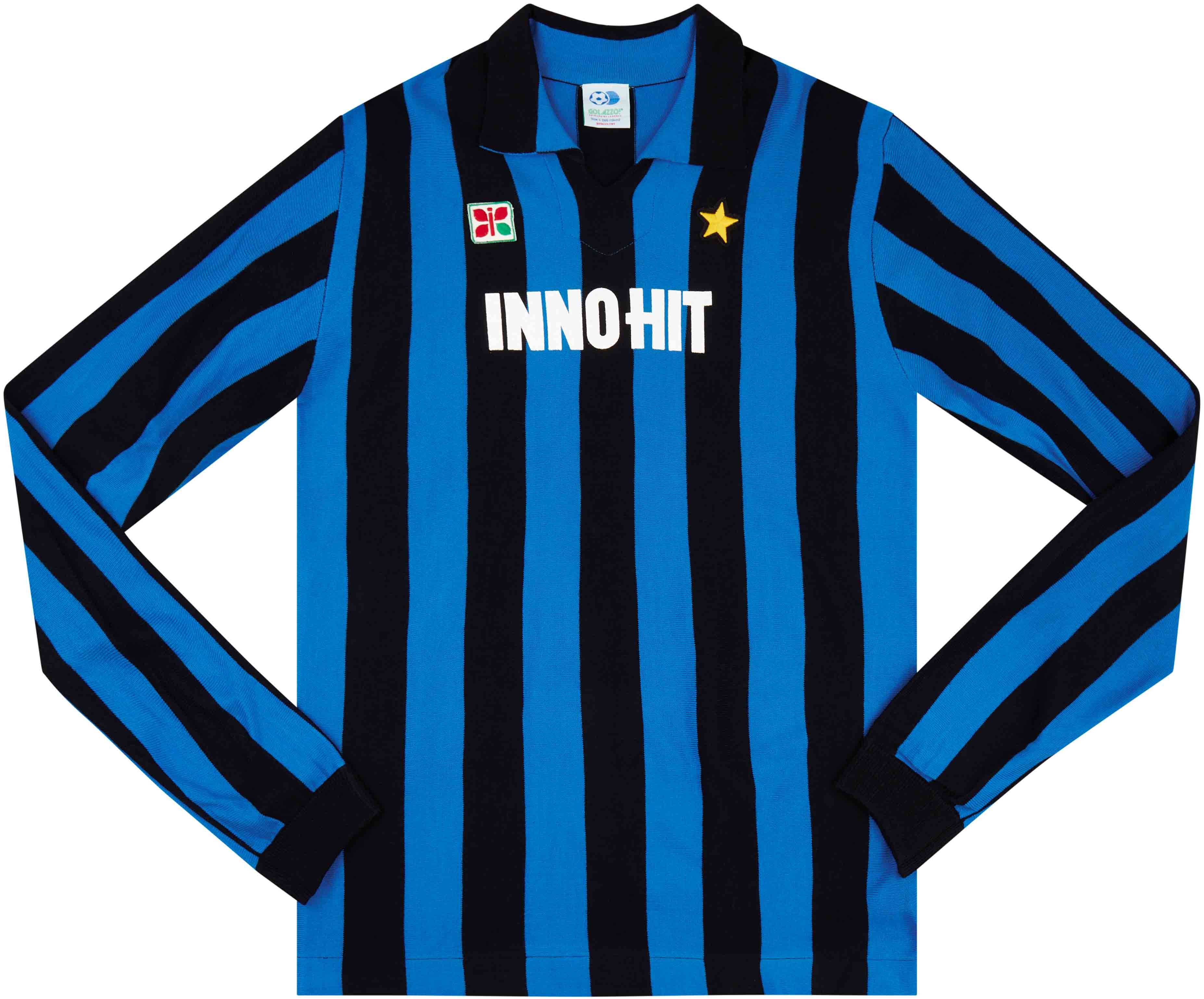 1981-82 Inter Milan Mecsport-Reissue Home L/S Shirt #2 (Bergomi) L