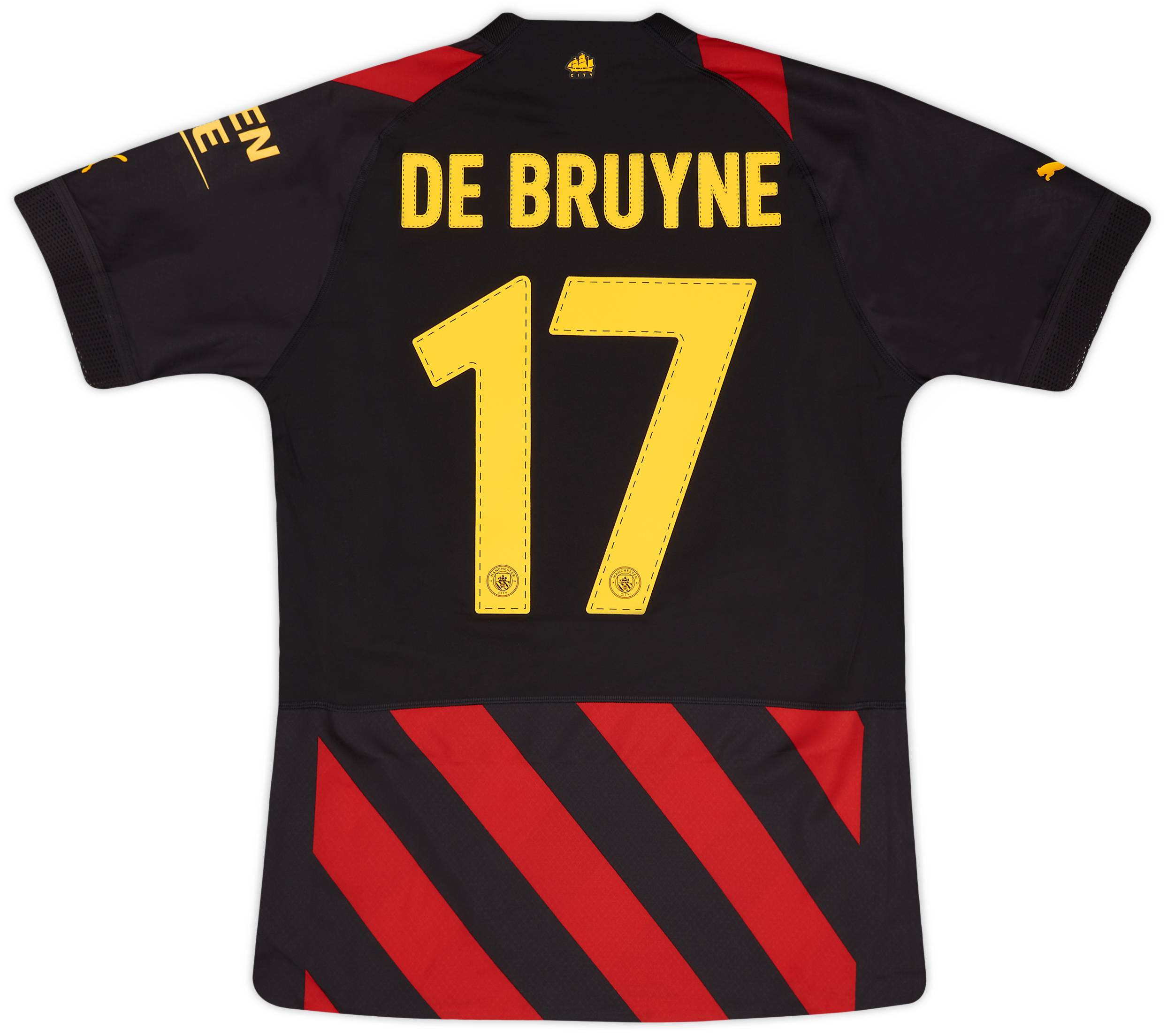 2022-23 Manchester City Player Issue Away European Shirt De Bruyne #17