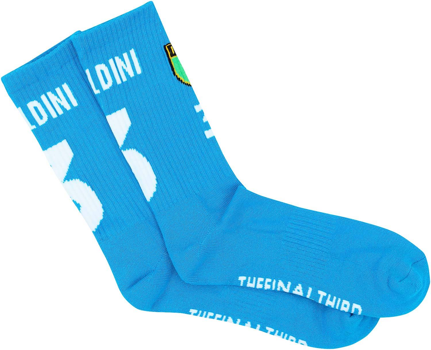 2000-01 Italy Maldini #3 Home Crew Socks