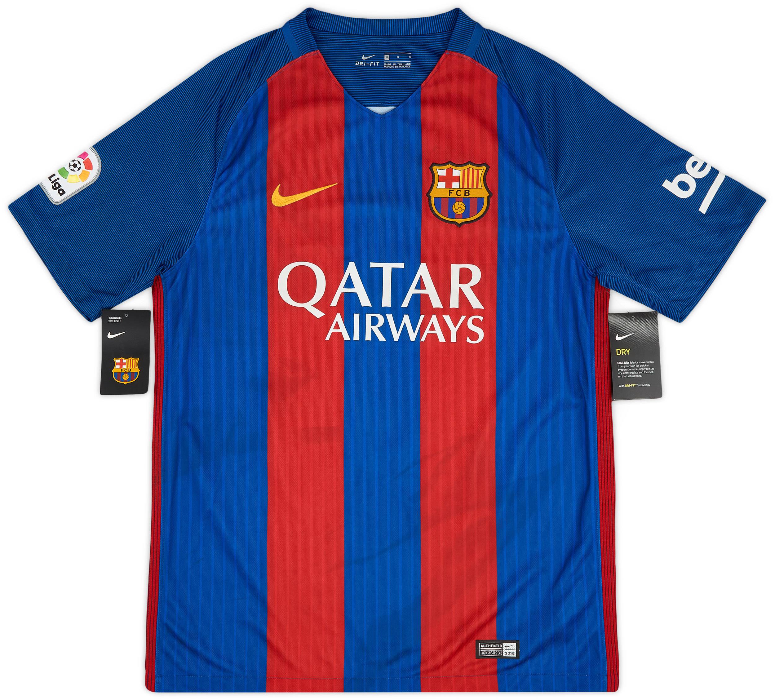 【選手支給品】16/17 UCL Iniesta選手#8 2016-17 Barcelona Home Shirt A. Iniesta #8 (L)