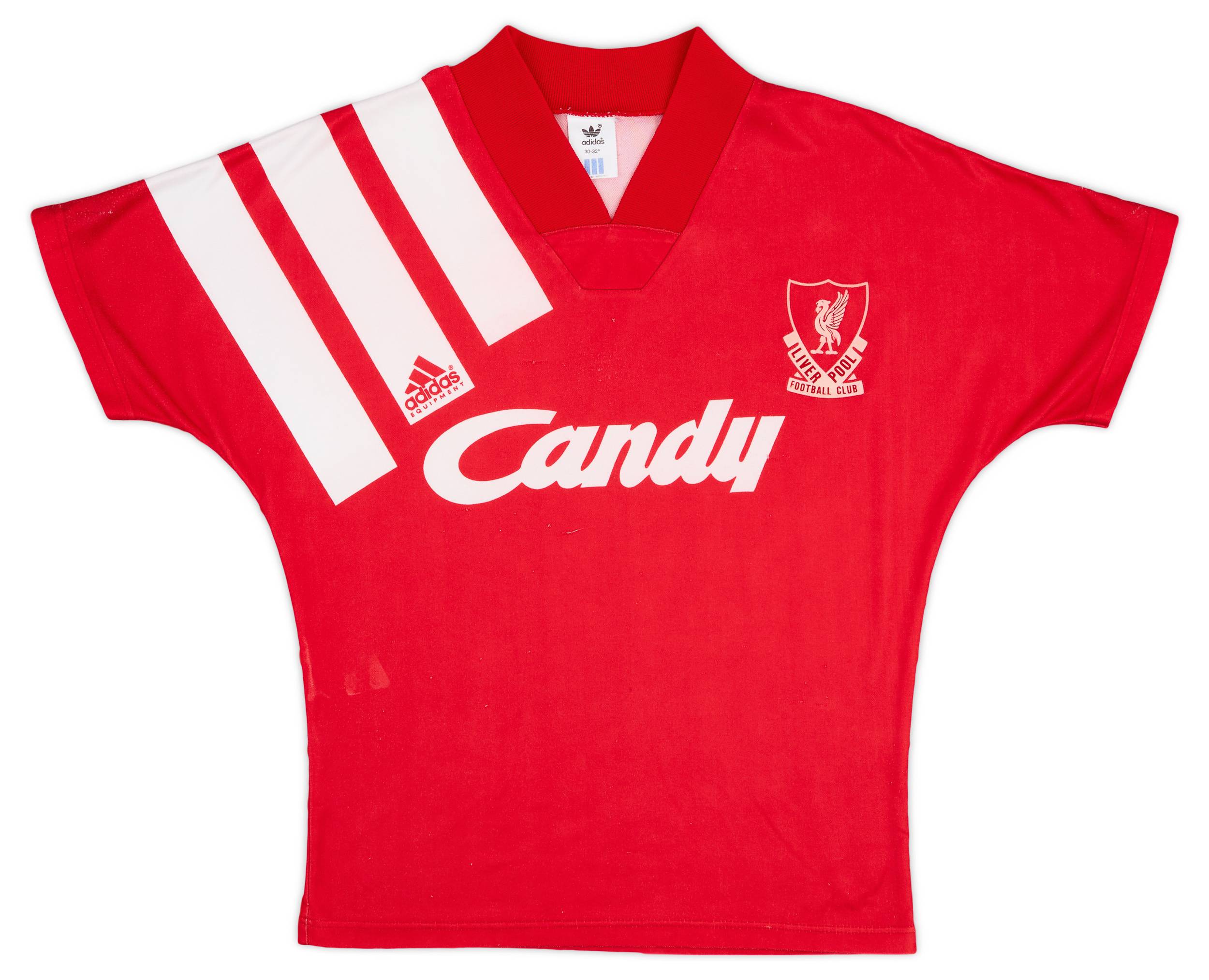 1991-92 Liverpool Home Shirt - 5/10 - (M.Kids)