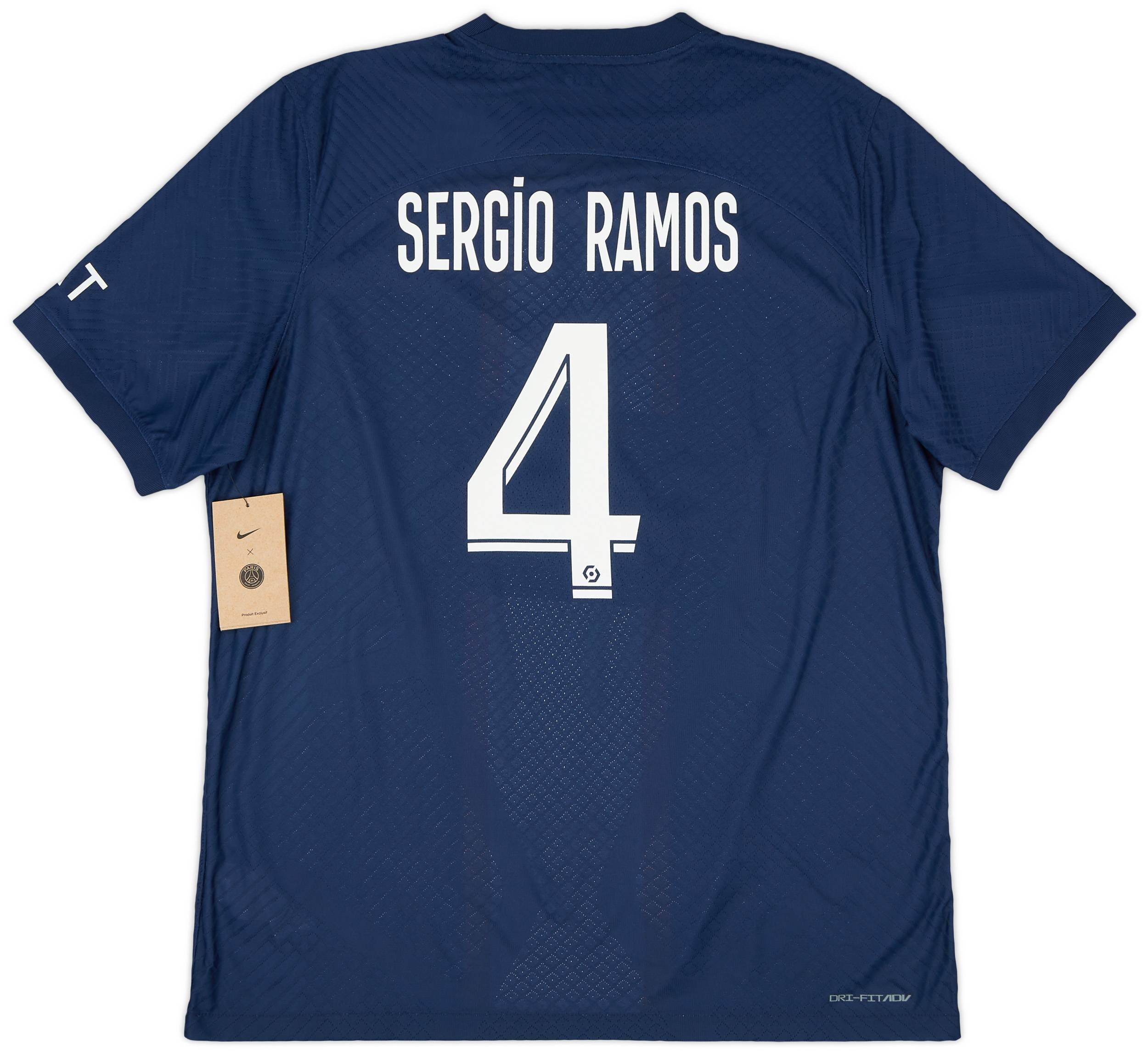 2022-23 Paris Saint-Germain Authentic Home Shirt Sergio Ramos #4 (XL)