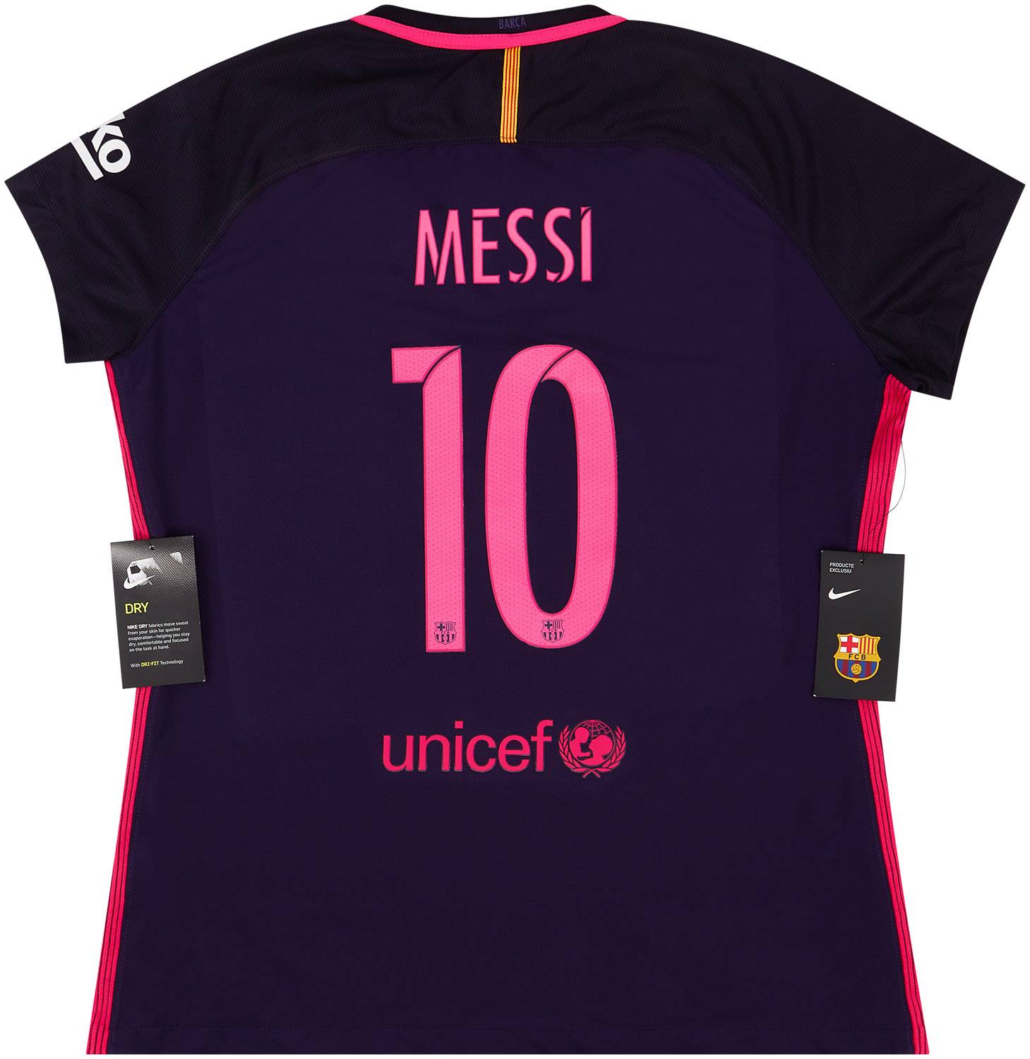 2016-17 Barcelona Away Shirt Messi #10 Womens (XL)