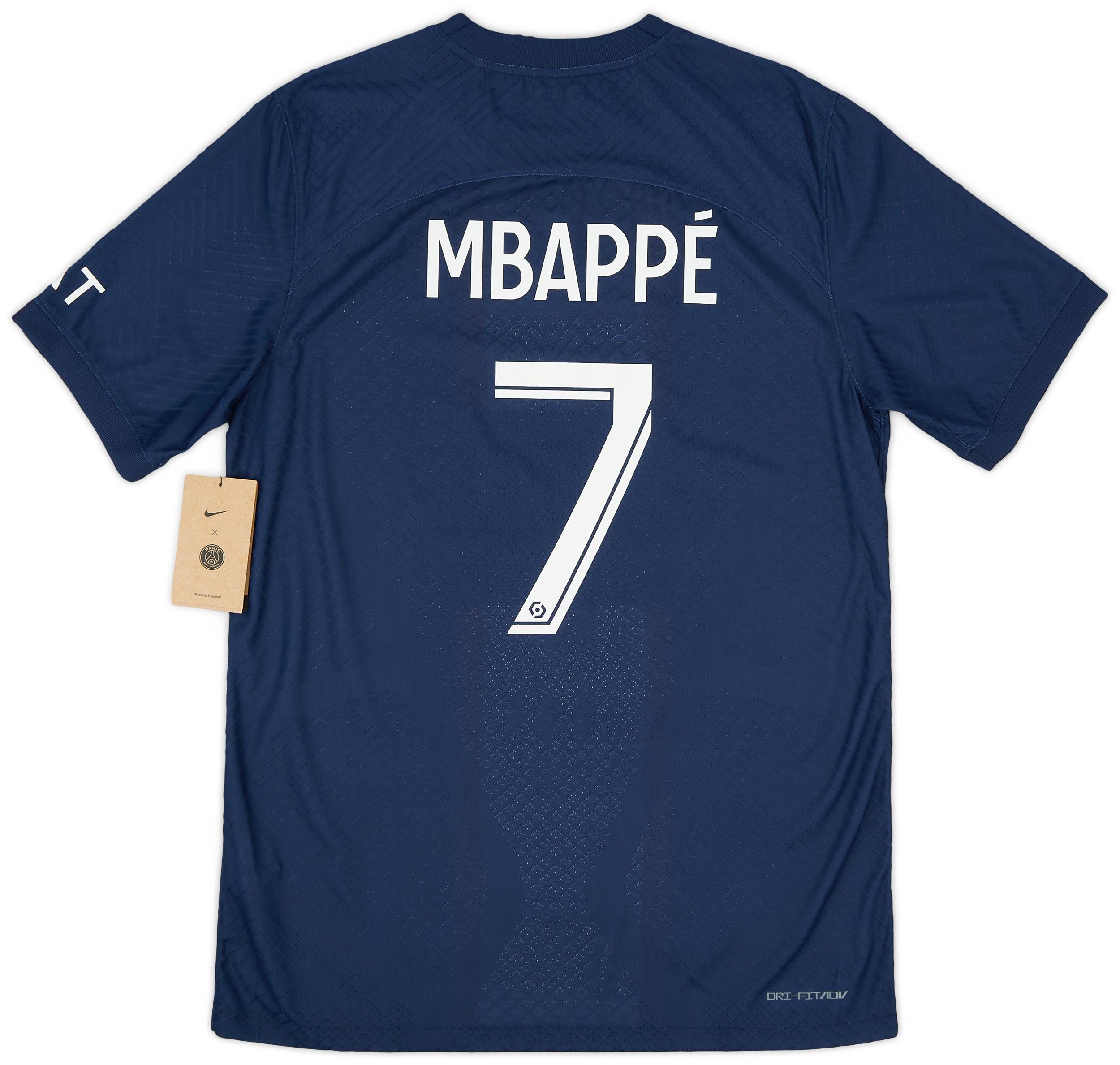 2022-23 Paris Saint-Germain Authentic Home Shirt Mbappe #7