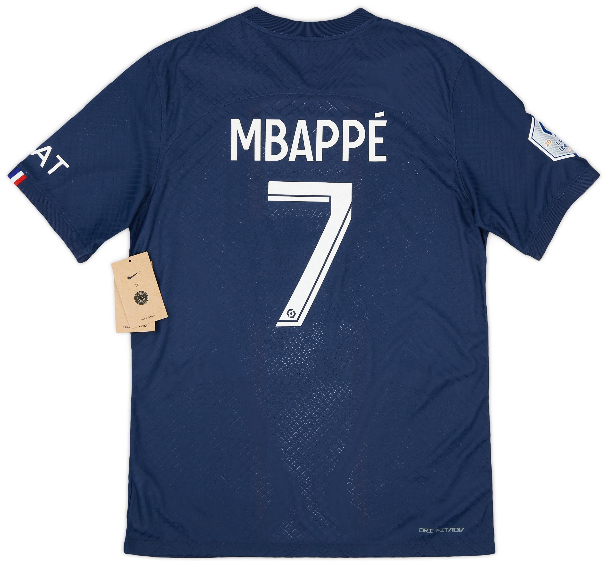 2022-23 Paris Saint-Germain Authentic Home Shirt Mbappé #7