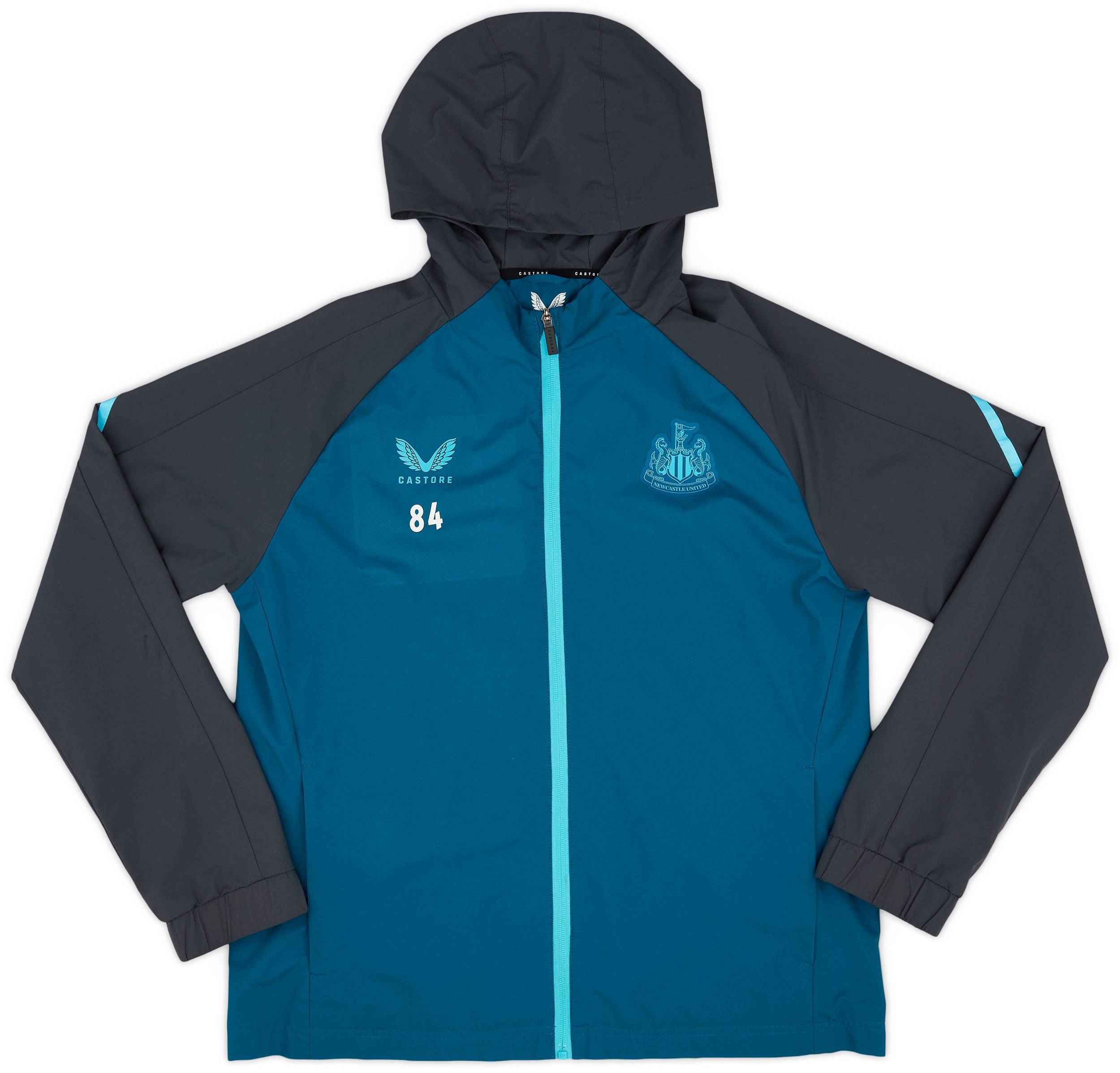 2022-23 Newcastle Player Issue Hooded Rain Jacket # - As New - (M)