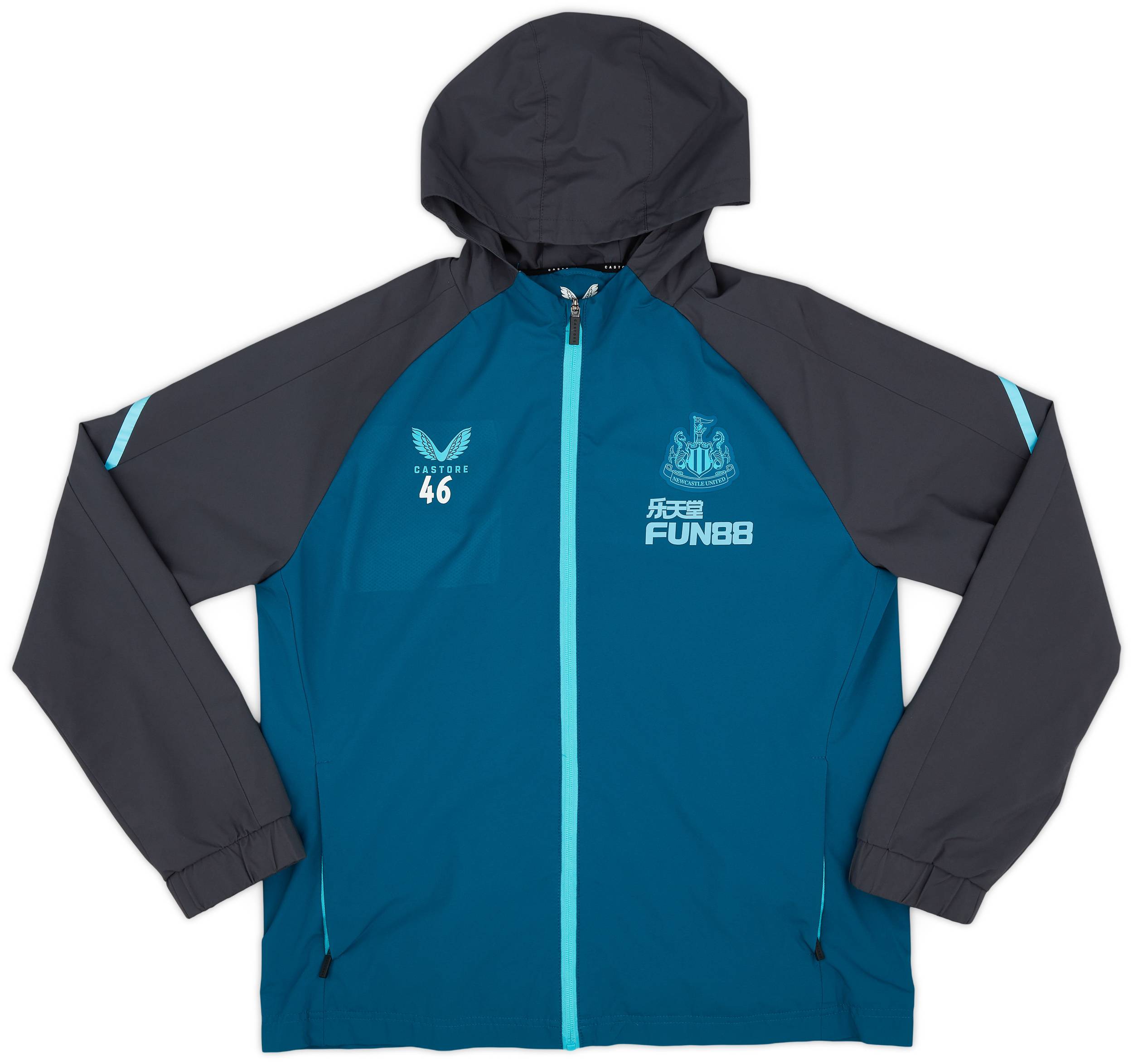 2022-23 Newcastle Player Issue Hooded Rain Jacket # - As New