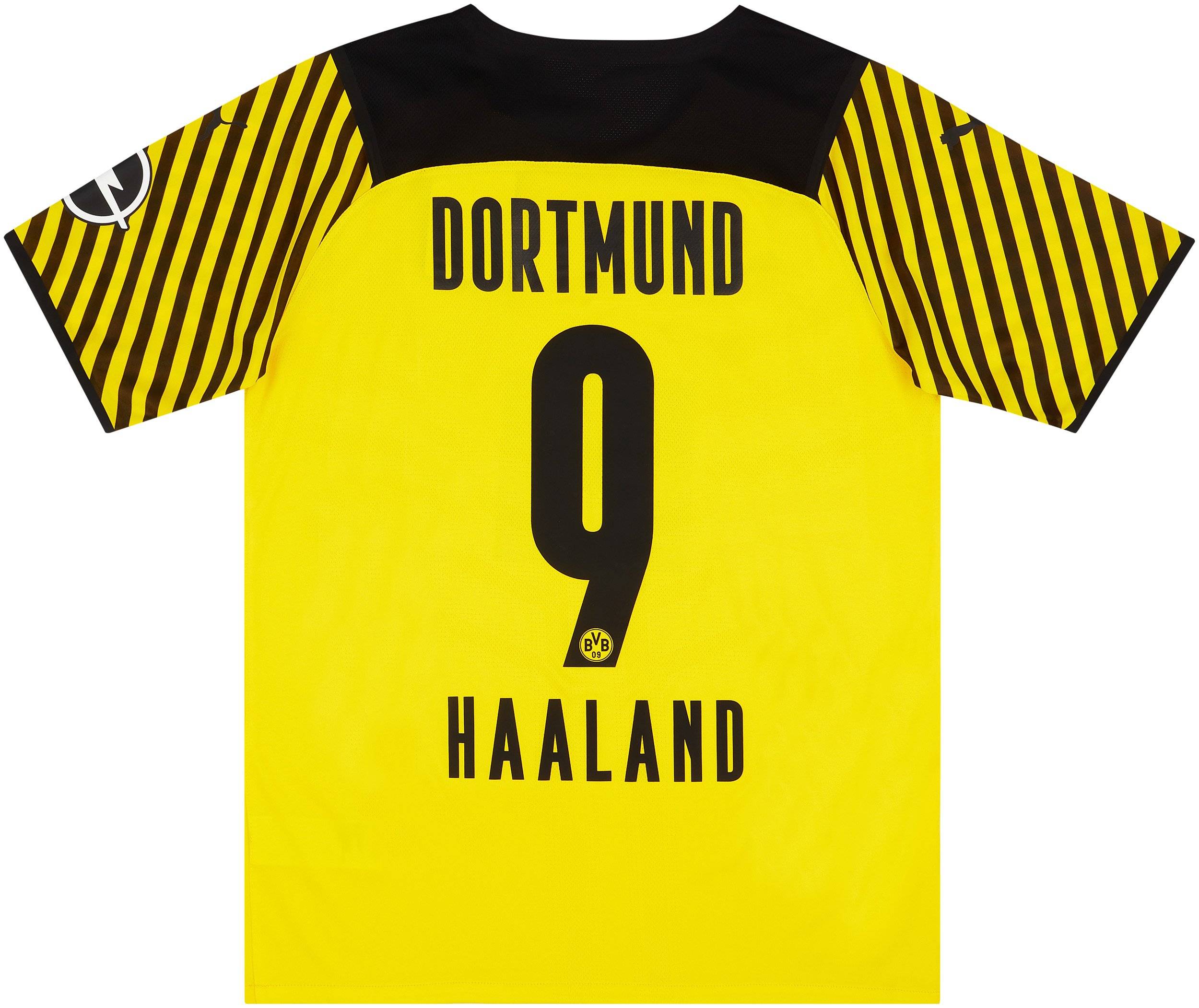 2021-22 Borussia Dortmund Player Issue Home Shirt Haaland #9
