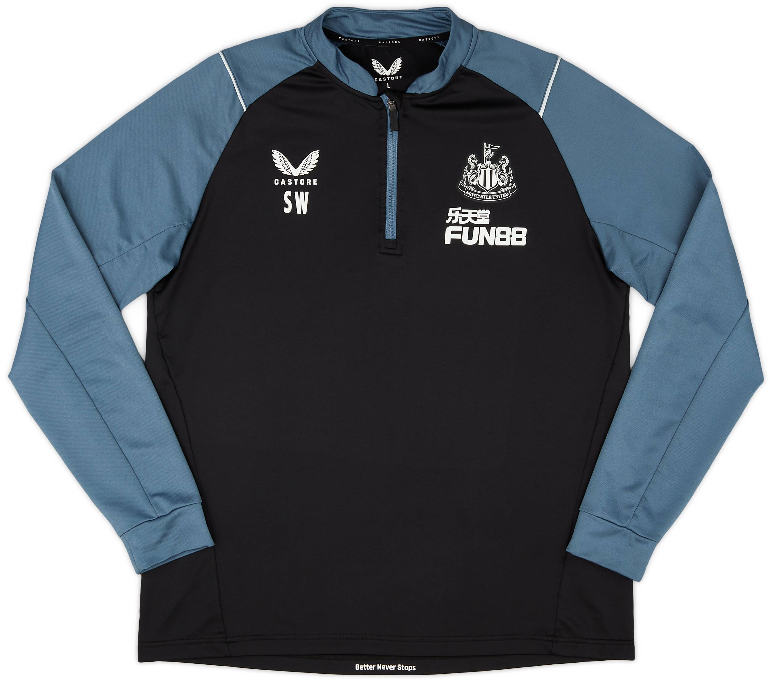 2022-23 Newcastle Player Issue 1/4 Zip Training Top # - 8/10