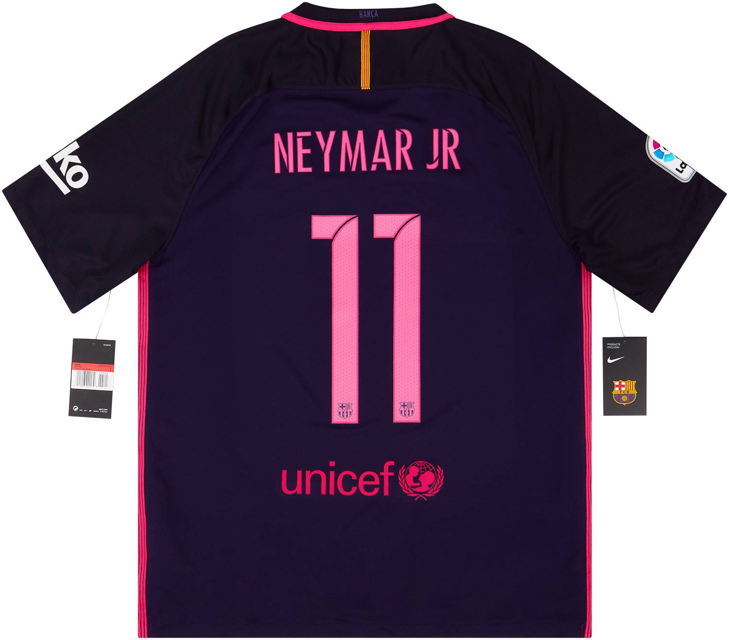 2016-17 Barcelona Away Shirt Neymar Jr #11