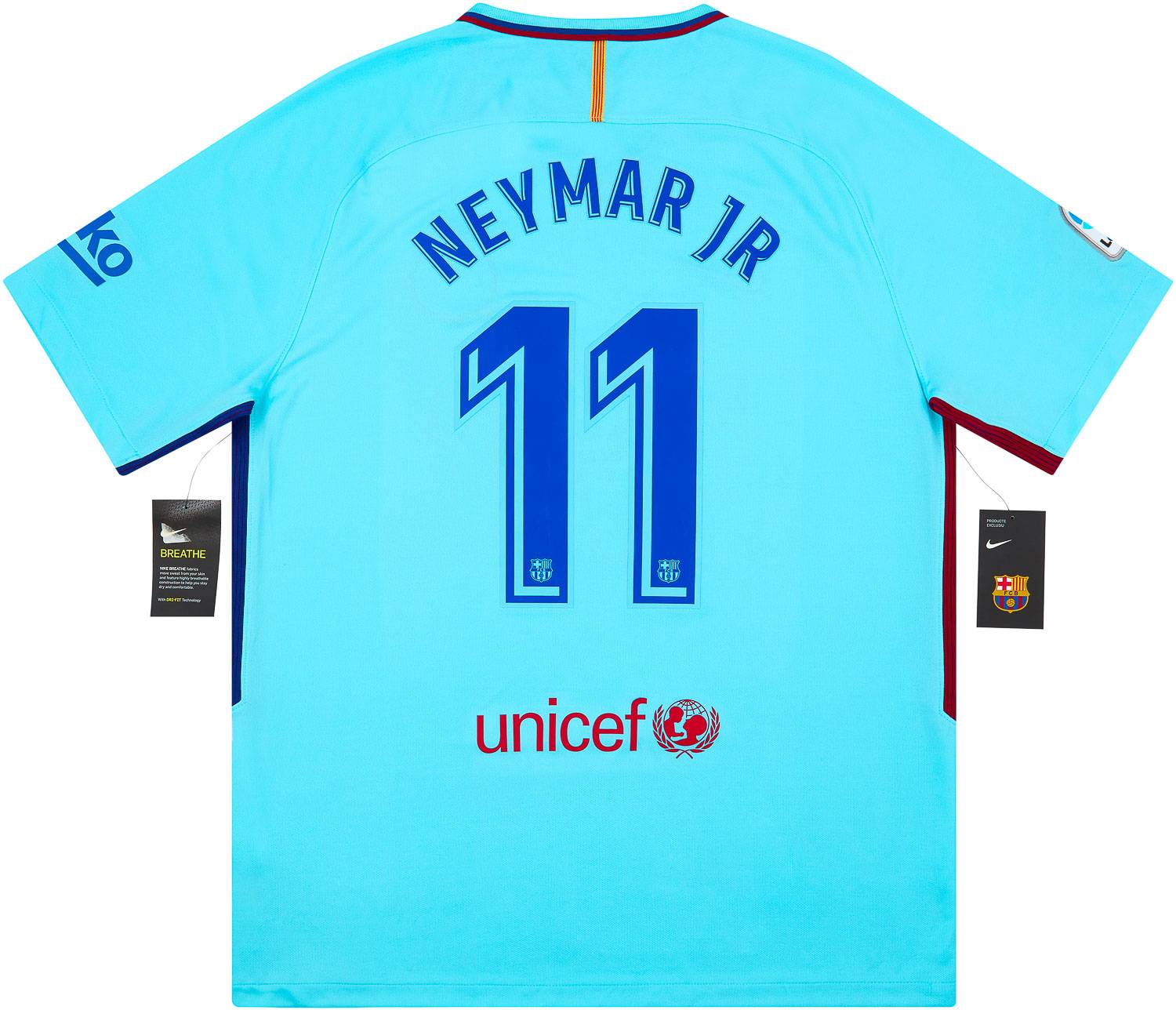 2017-18 Barcelona Away Shirt Neymar Jr #11